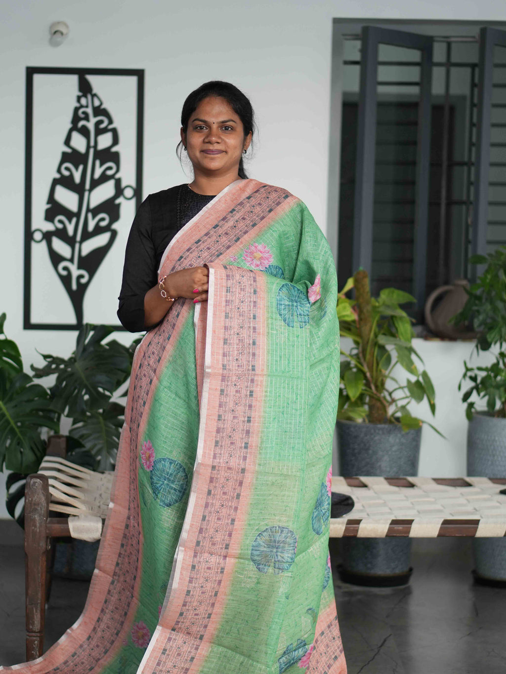 Linen Cotton Sarees Heritage Comfort / SKU209 – 3