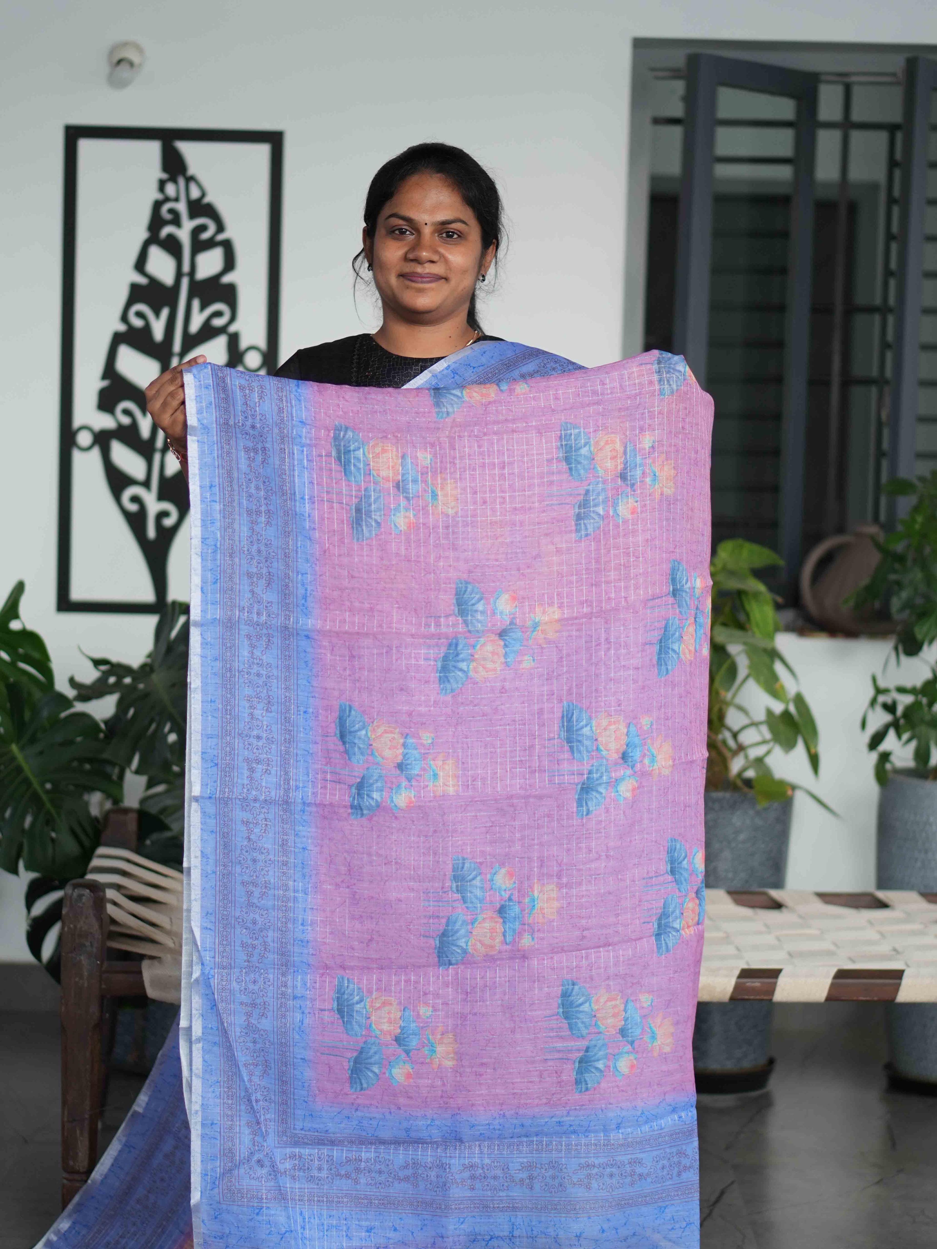 Linen Cotton Sarees Refined Heritage / SKU209 – 6