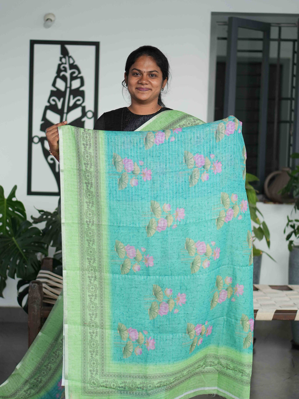 Linen Cotton Sarees Elegant Harmony / SKU209 – 7