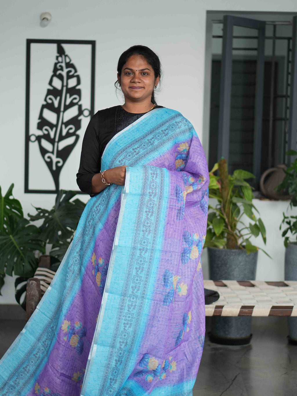 Linen Cotton Sarees Serene Style / SKU209 – 8