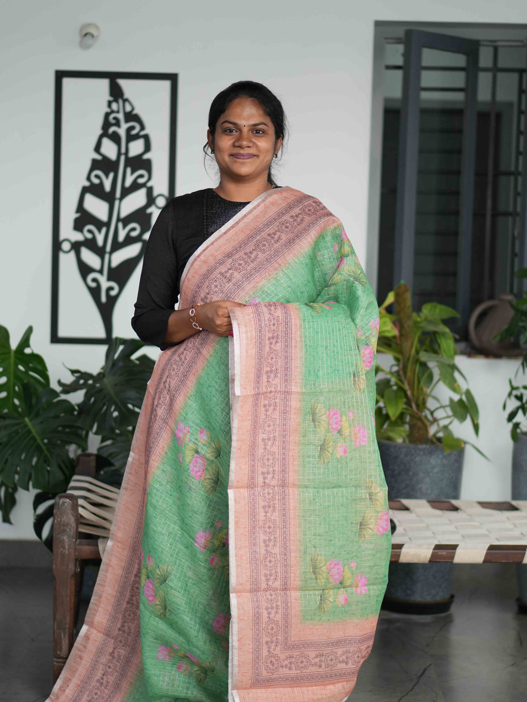Linen Cotton Sarees Natural Grace / SKU209 – 9