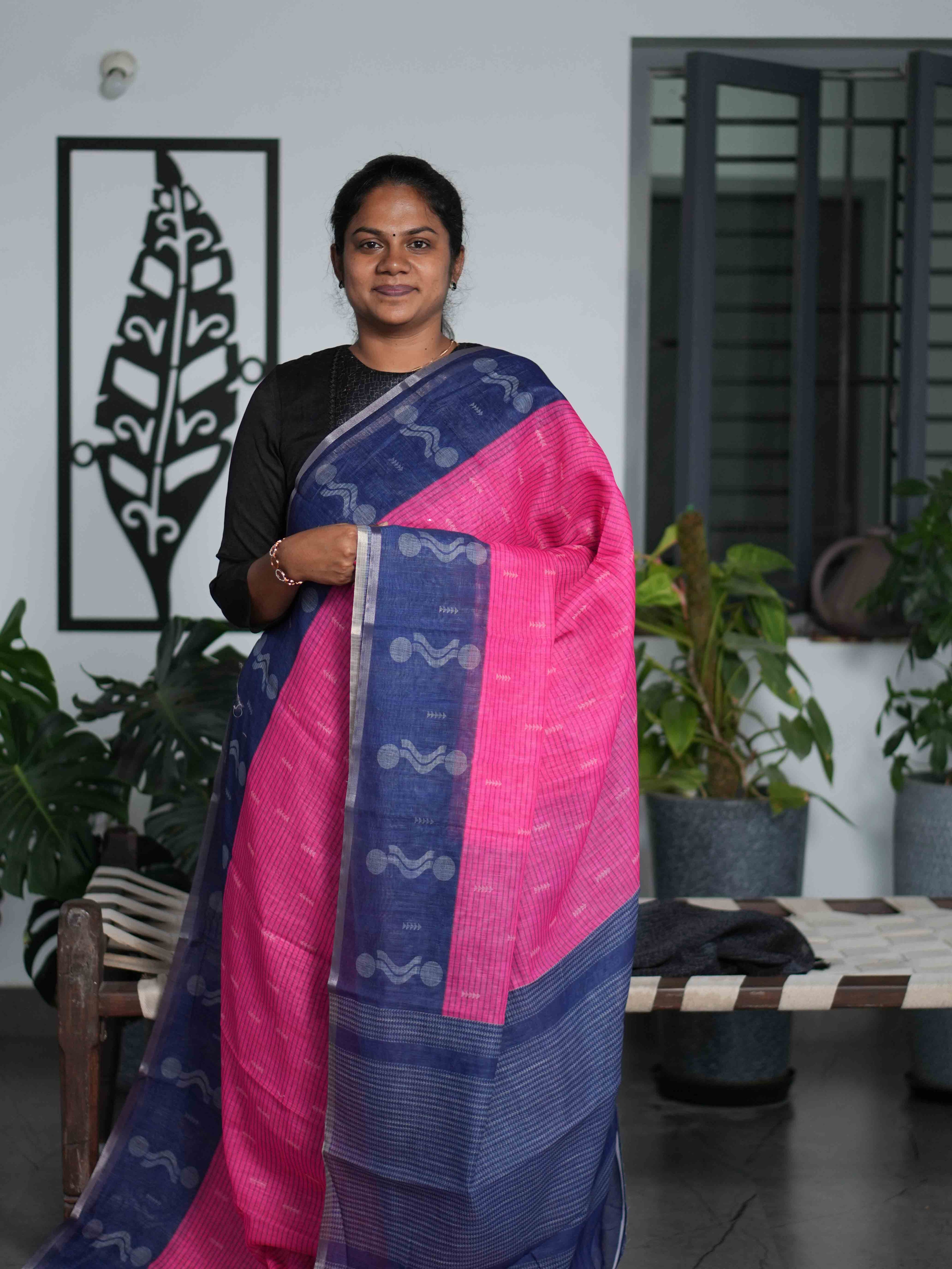 Linen Cotton Sarees Classic Comfort / SKU211 – 6