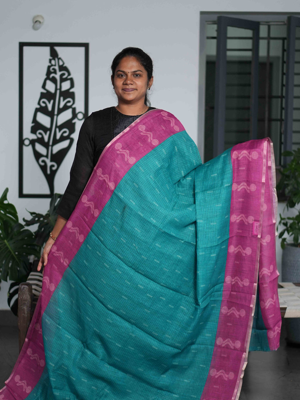 Linen Cotton Sarees Woven Elegance / SKU211 – 7