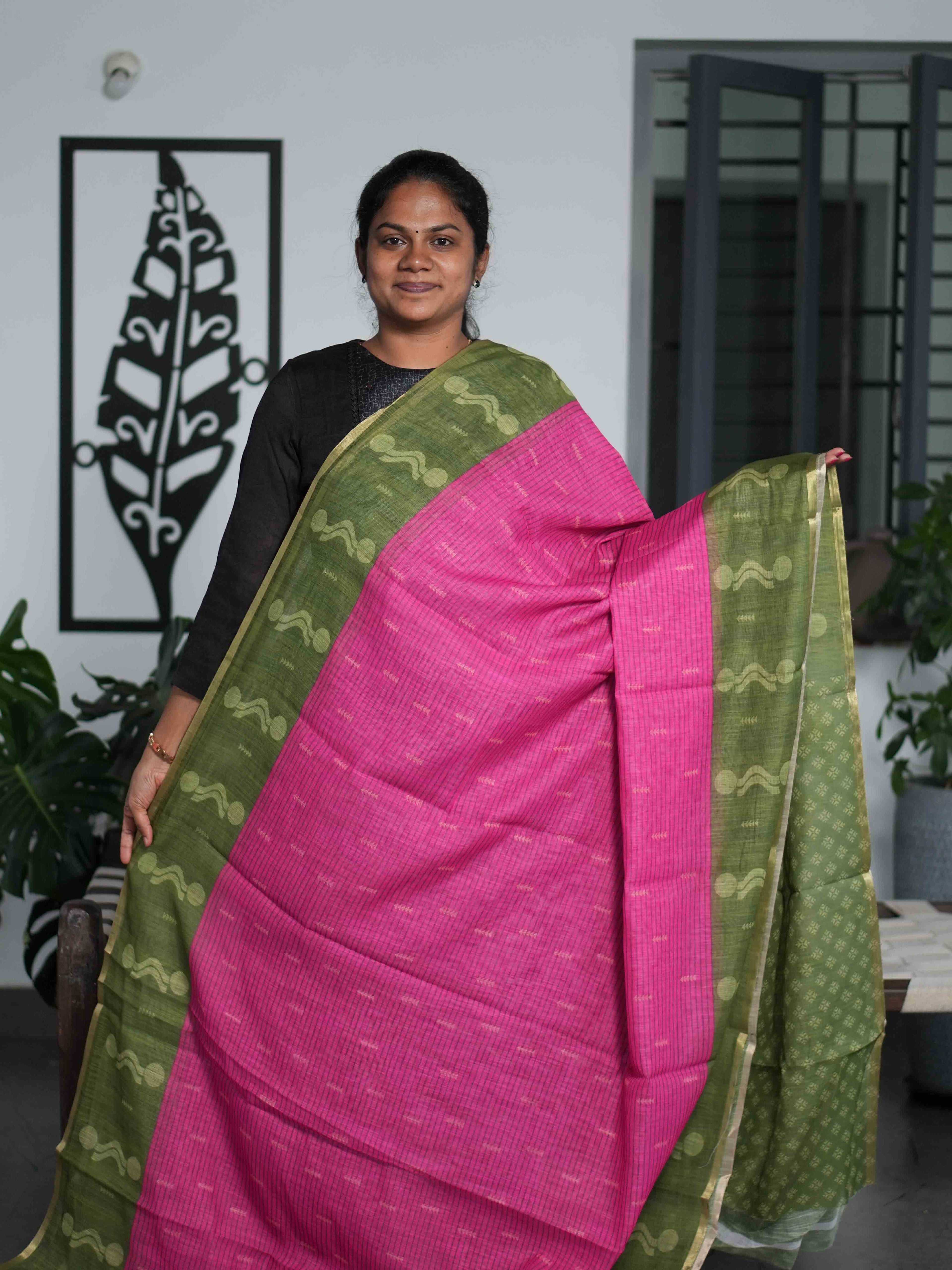 Linen Cotton Sarees Natural Heritage / SKU211 – 8