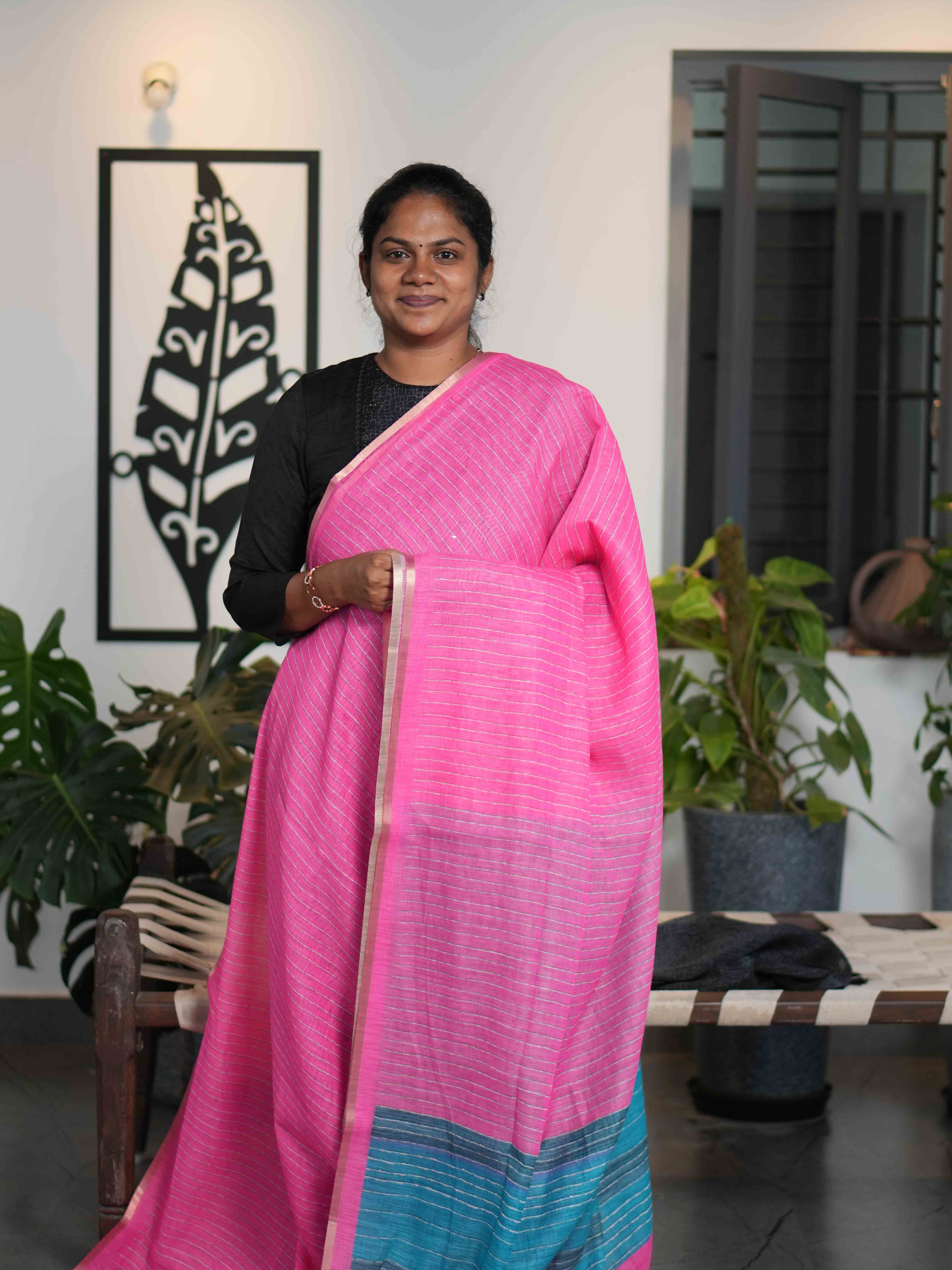 Linen Cotton Sarees Everyday Comfort / SKU211 – 3