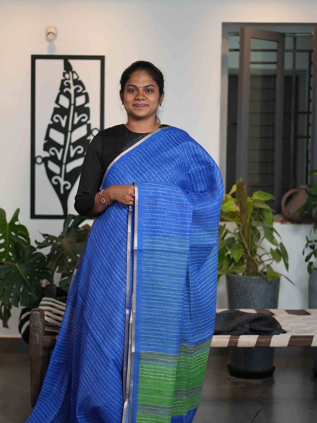 Linen Cotton Sarees Timeless Elegance / SKU211 – 4