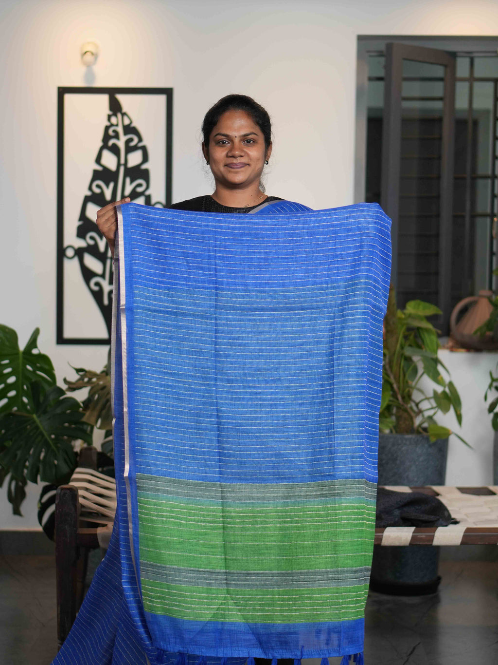 Linen Cotton Sarees Timeless Elegance / SKU211 – 4