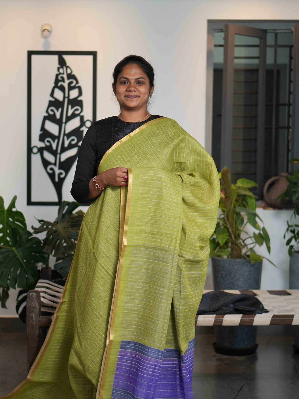 Linen Cotton Sarees Heritage Grace / SKU211 – 5