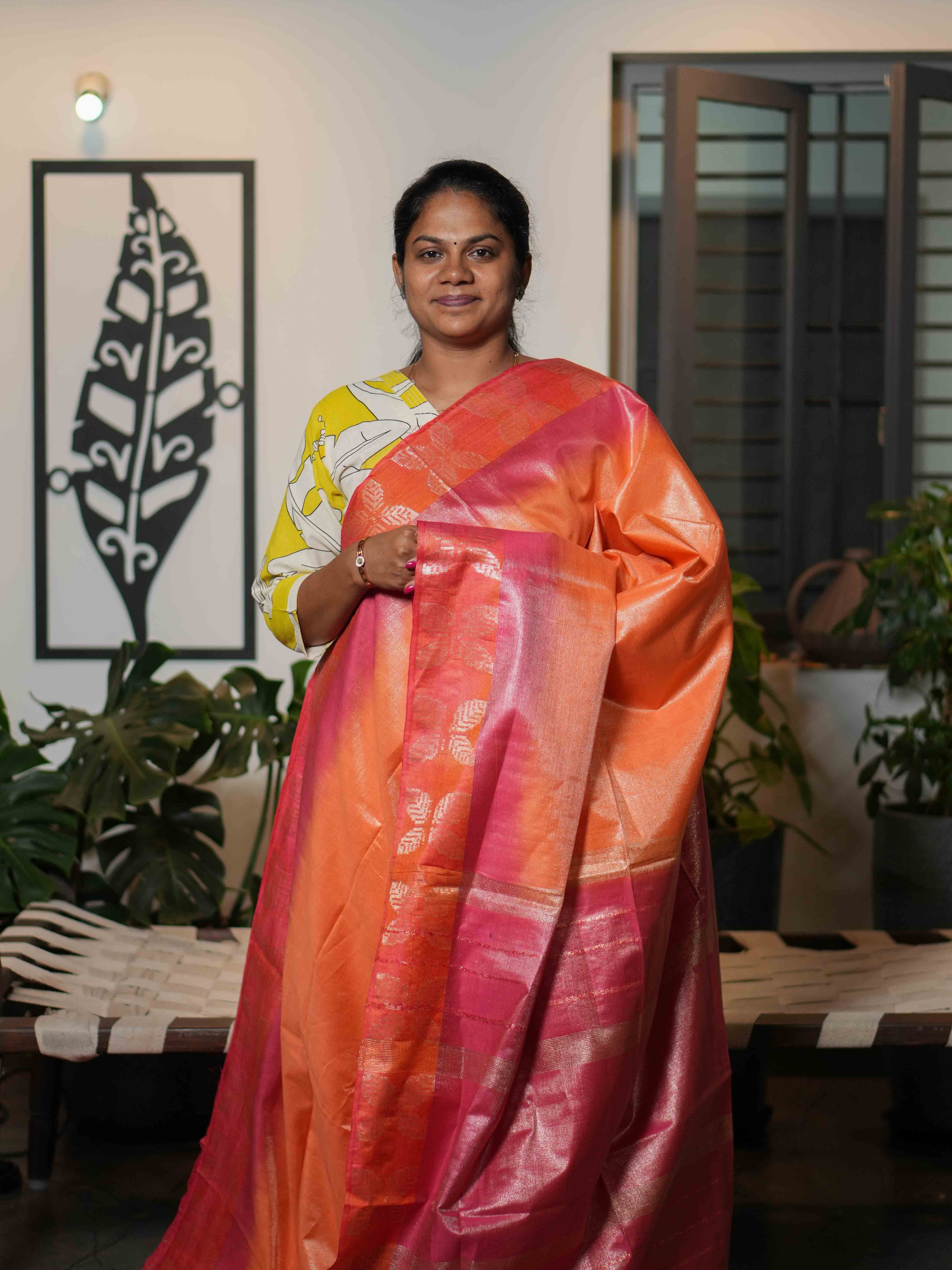 Tissue Staple Sarees Woven Radiance / SKU212 – 12