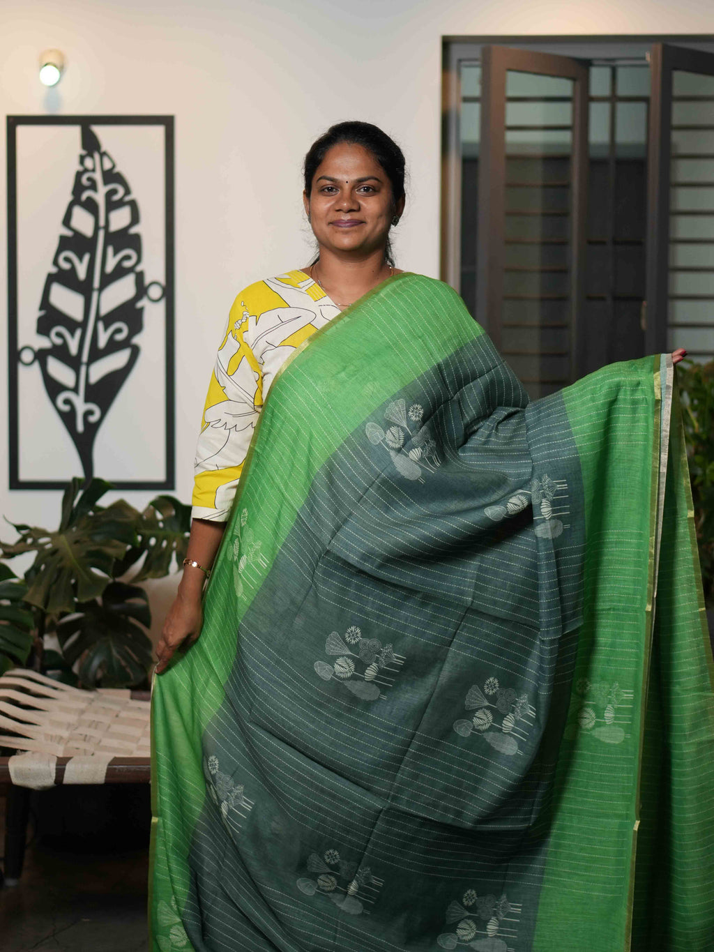 Linen Cotton Sarees Timeless Comfort / SKU213 – 3