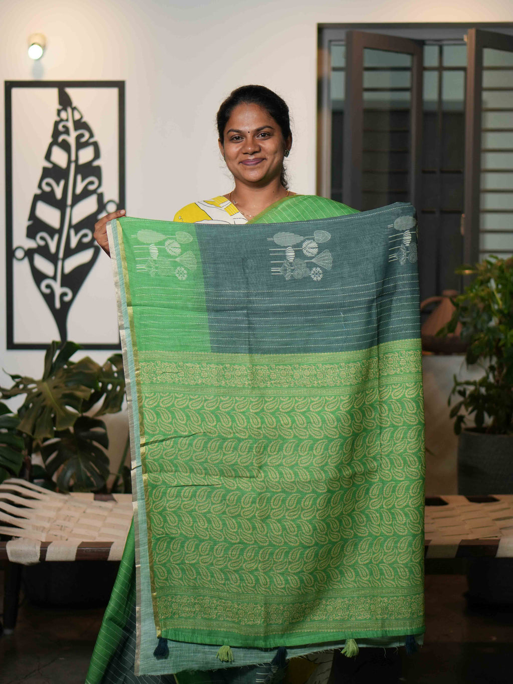 Linen Cotton Sarees Timeless Comfort / SKU213 – 3