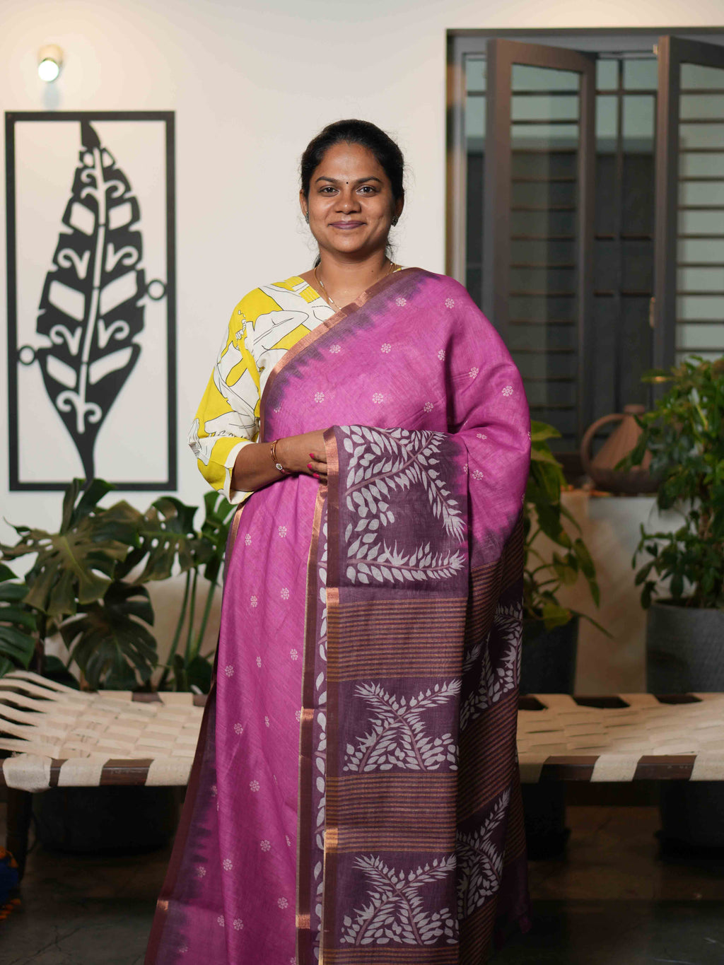 Linen Cotton Sarees Timeless Comfort / SKU215 – 8