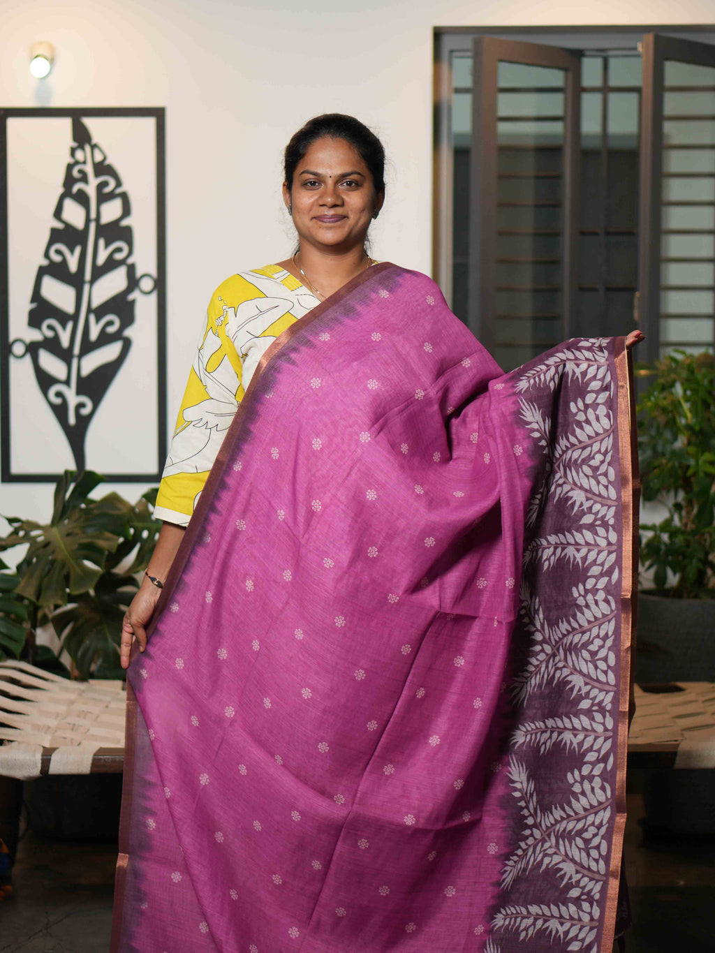 Linen Cotton Sarees Timeless Comfort / SKU215 – 8