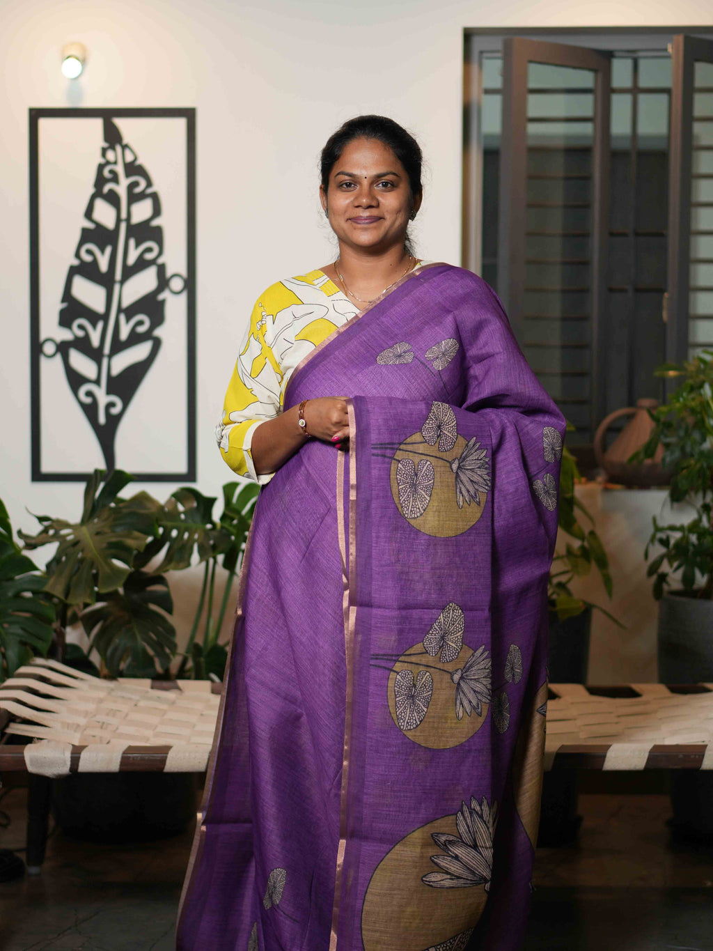 Linen Cotton Sarees Elegant Comfort / SKU215 – 5