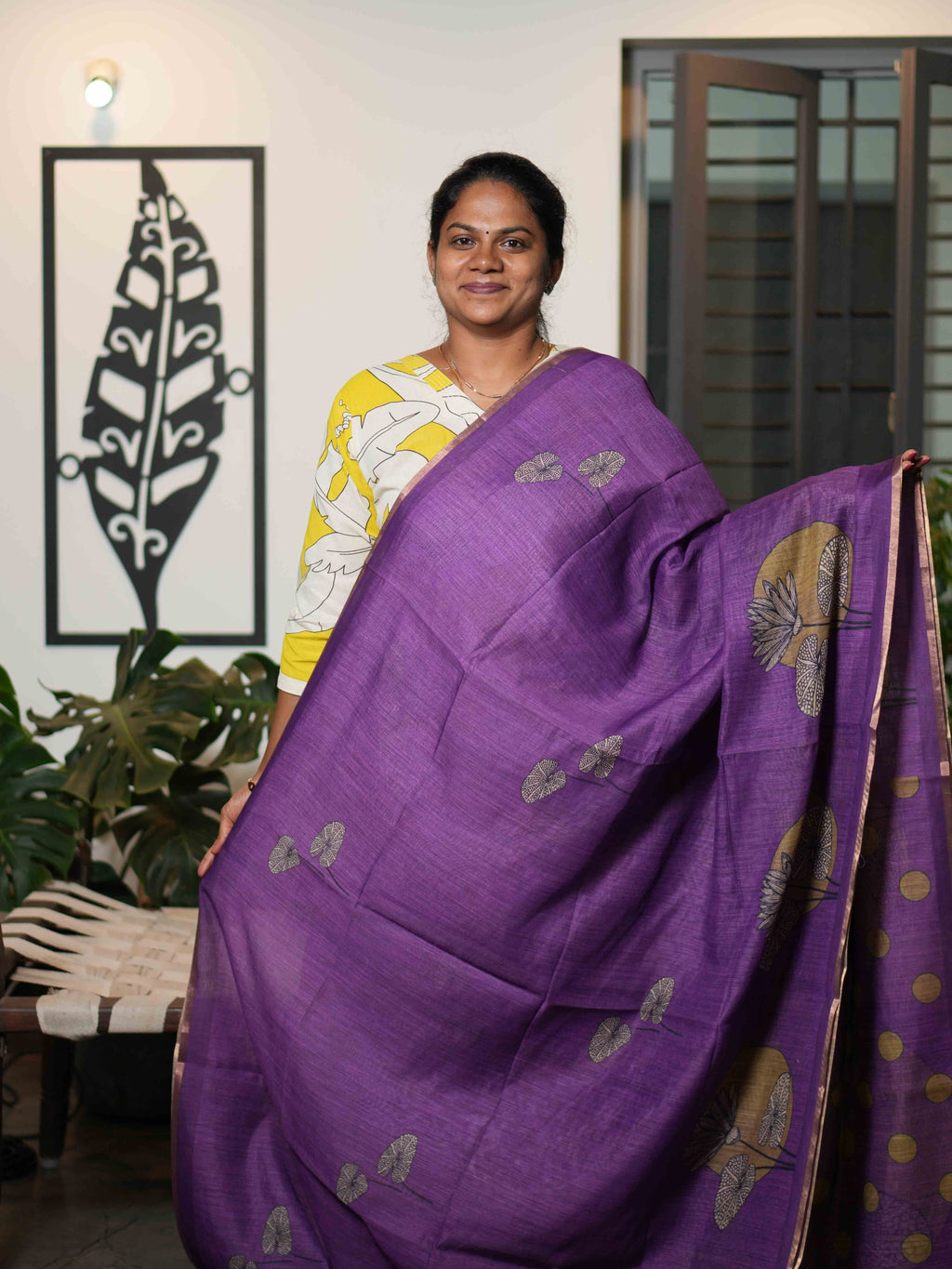 Linen Cotton Sarees Elegant Comfort / SKU215 – 5