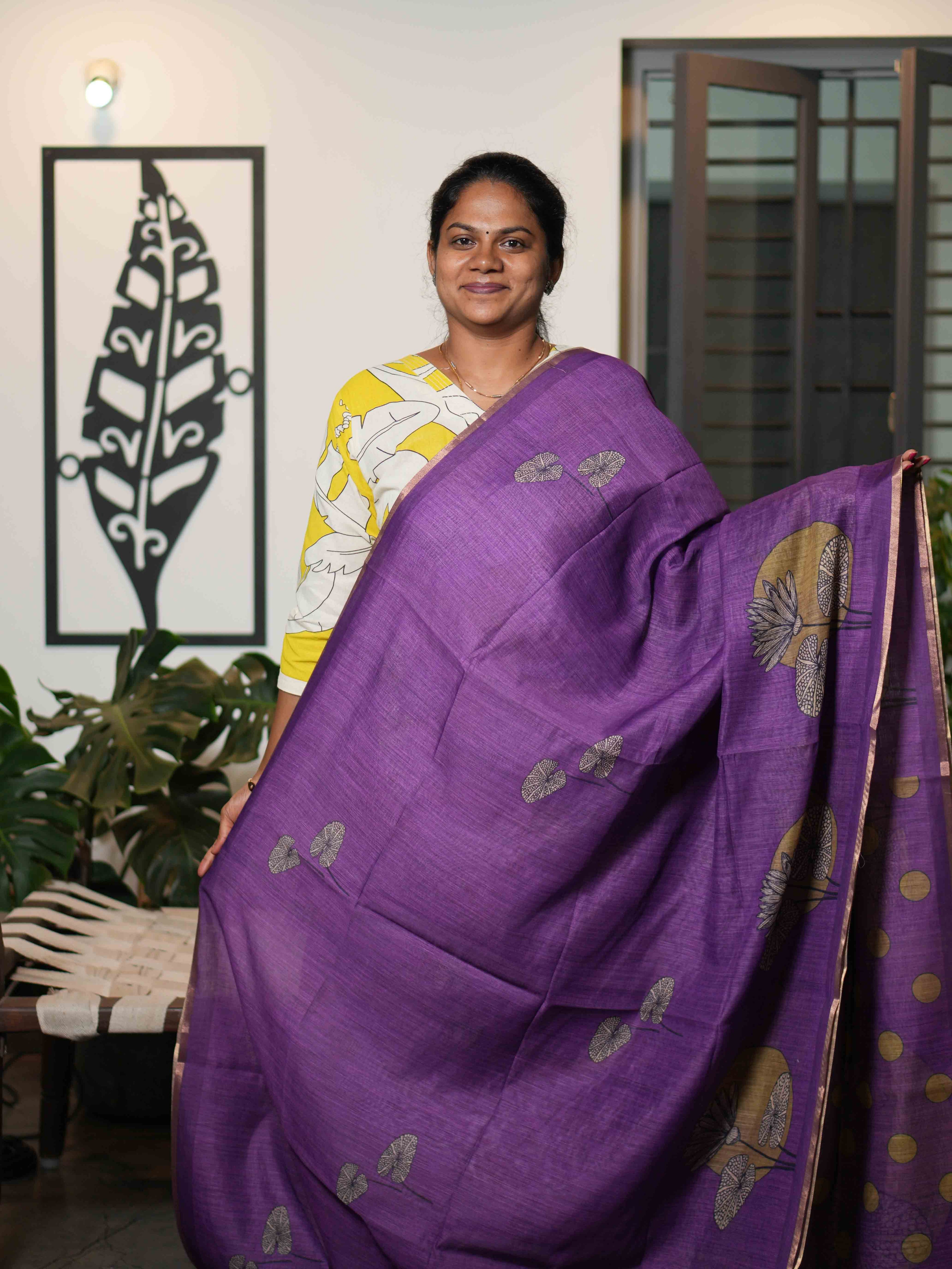 Linen Cotton Sarees Elegant Comfort / SKU215 – 5