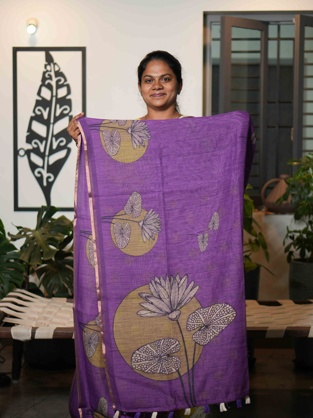 Linen Cotton Sarees Elegant Comfort / SKU215 – 5