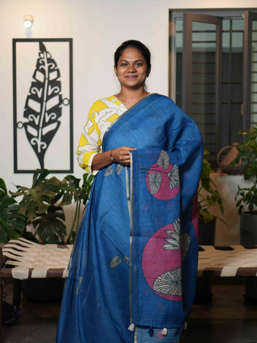 Linen Cotton Sarees Heritage Weave / SKU215 – 6