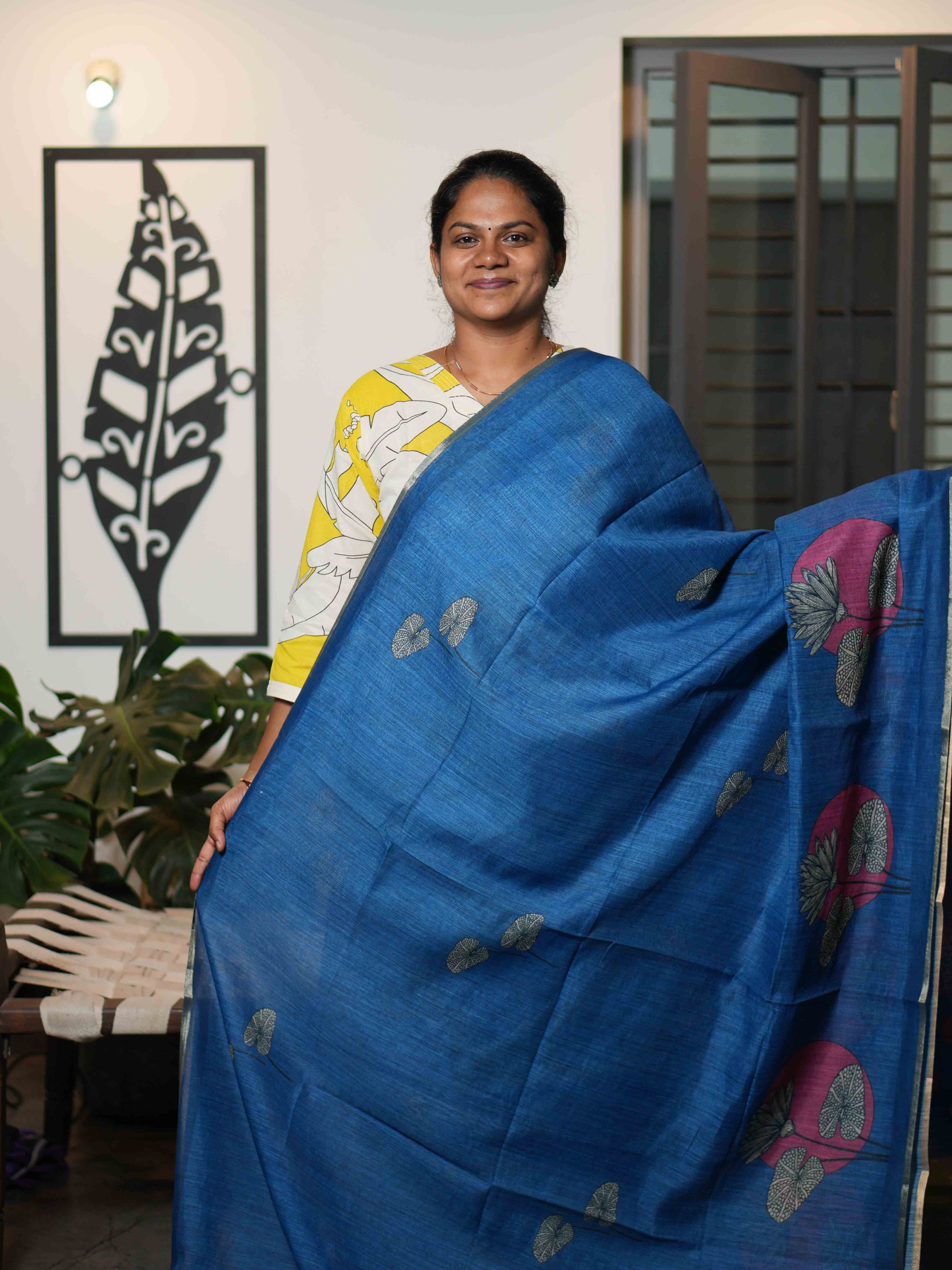 Linen Cotton Sarees Heritage Weave / SKU215 – 6