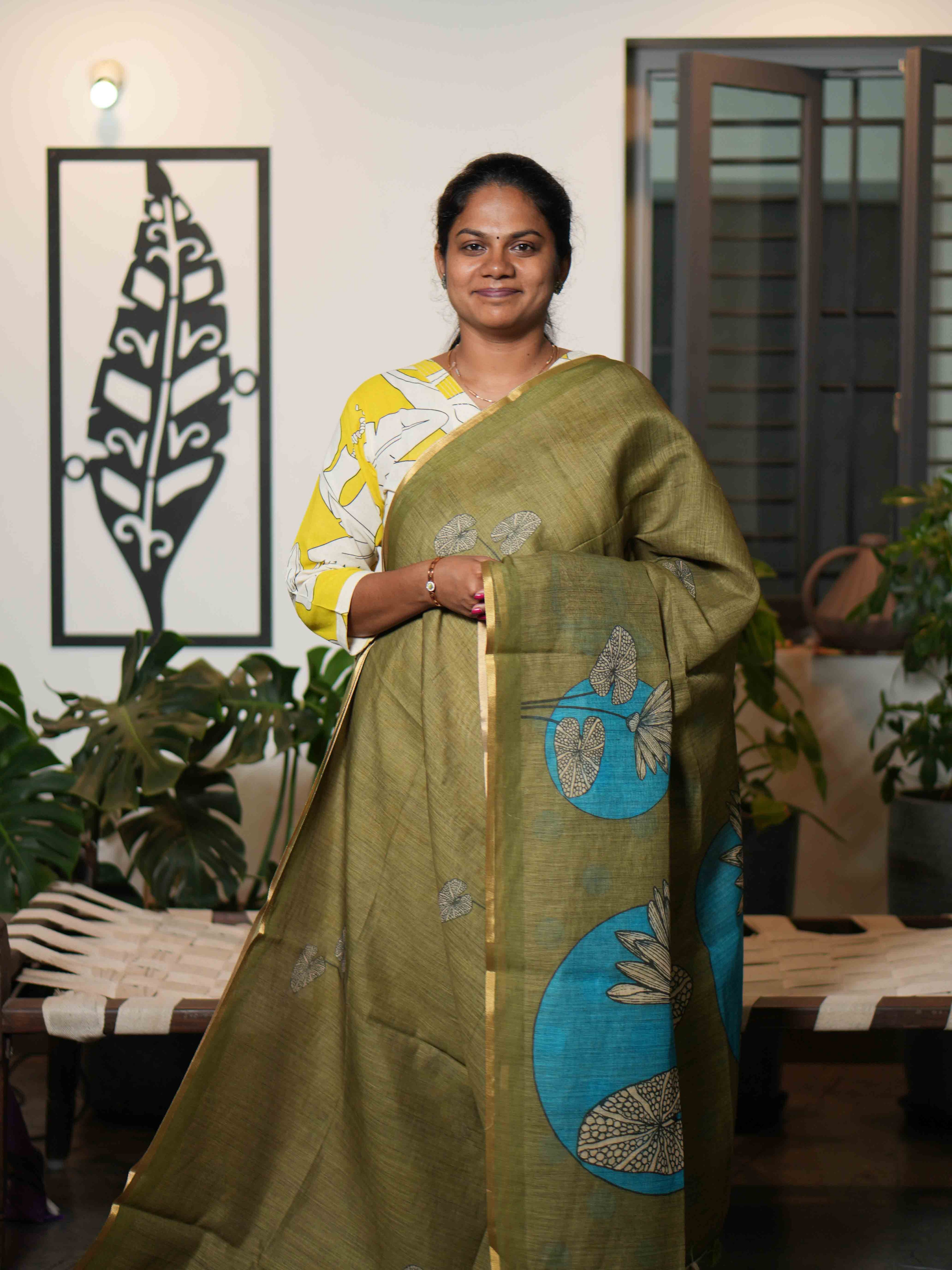 Linen Cotton Sarees Natural Charm / SKU215 – 7