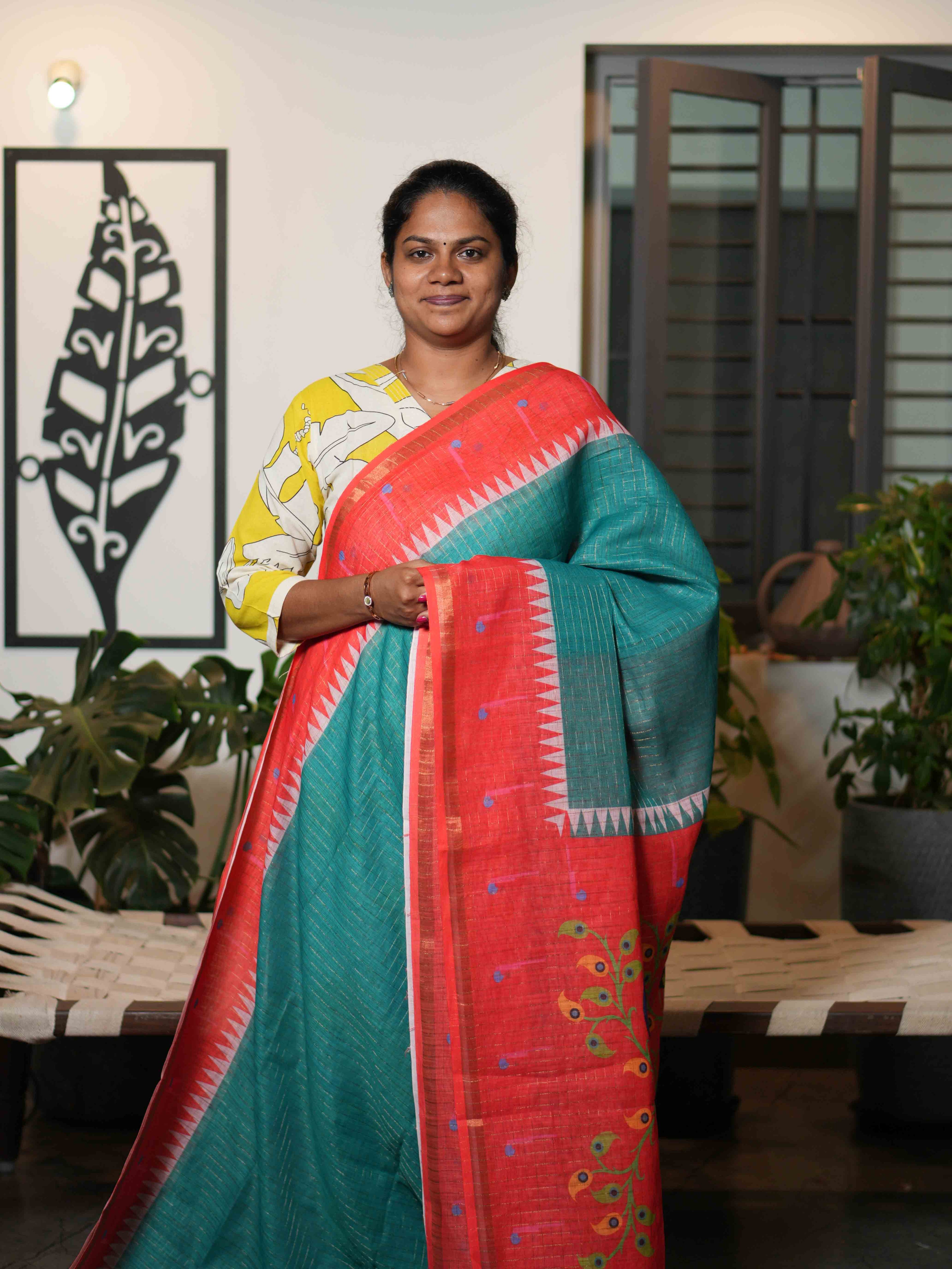 Linen Cotton Sarees Classic Comfort / SKU215 – 2