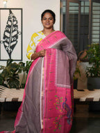 Linen Cotton Sarees Heritage Breeze / SKU215 – 3