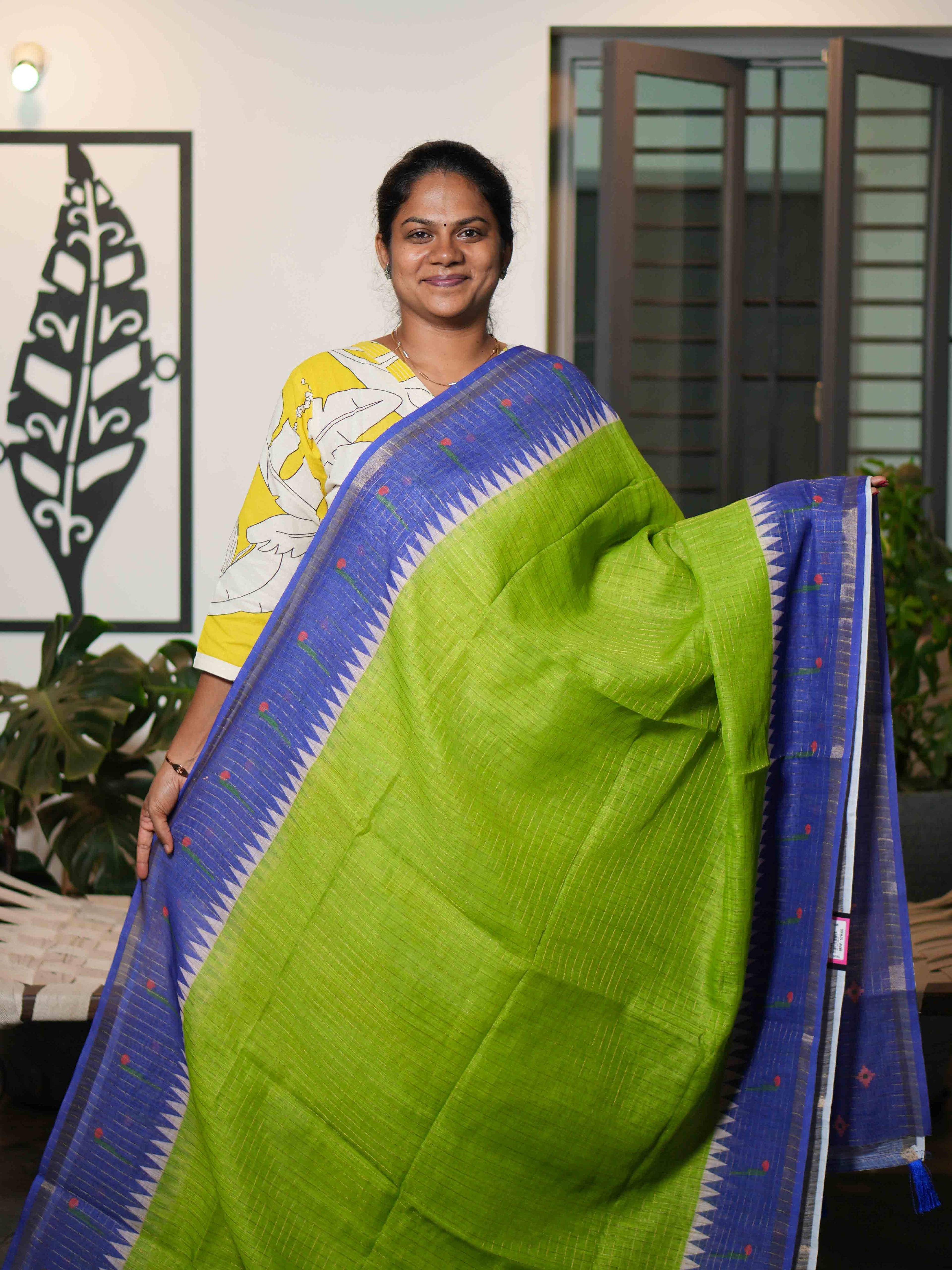 Linen Cotton Sarees Timeless Harmony / SKU215 – 4