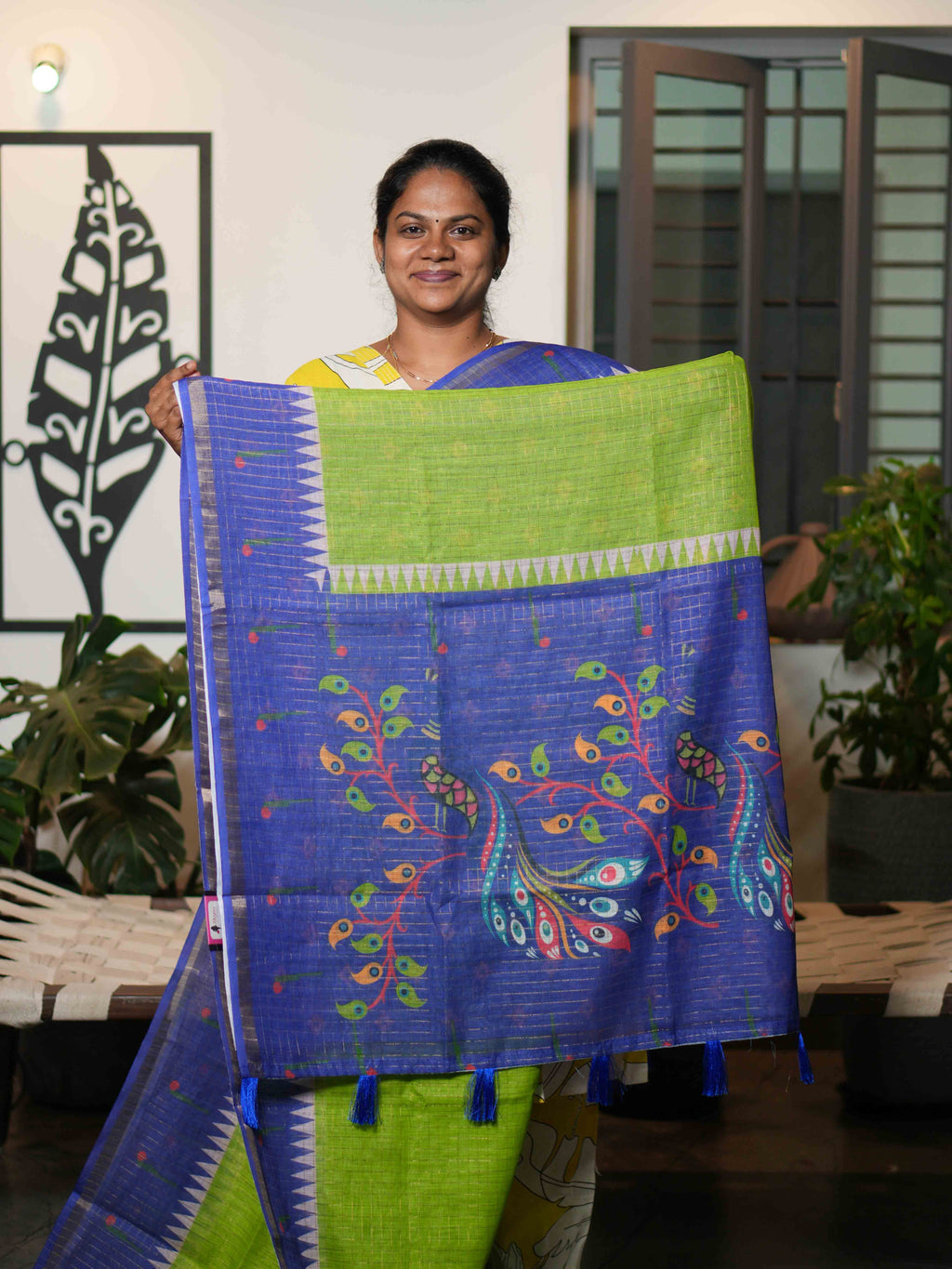 Linen Cotton Sarees Timeless Harmony / SKU215 – 4