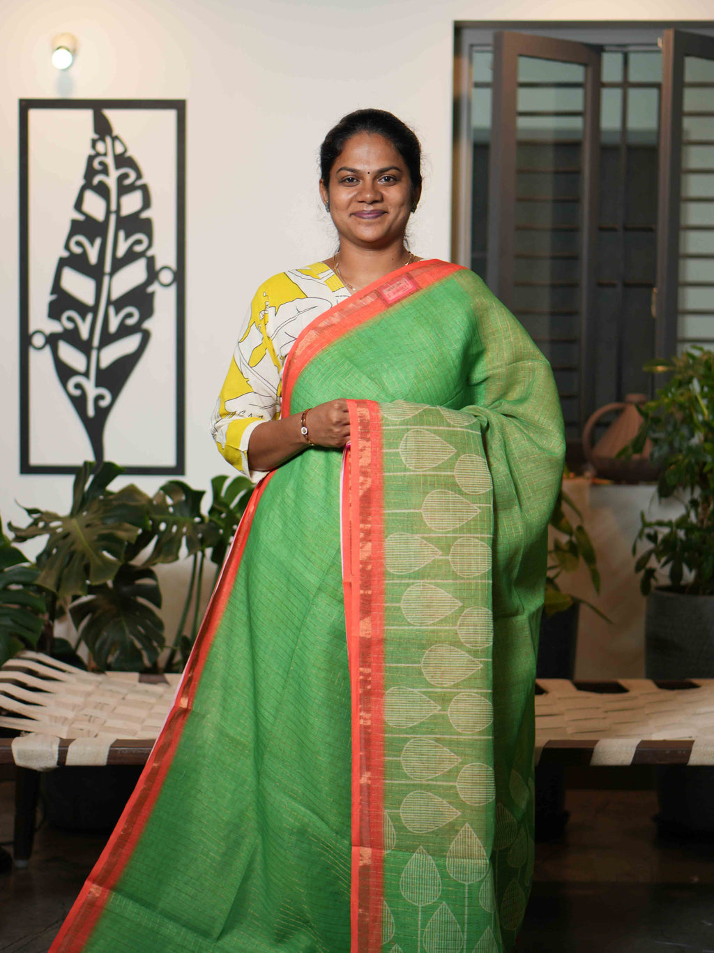 Linen Cotton Sarees Heritage Bliss / SKU216 – 6