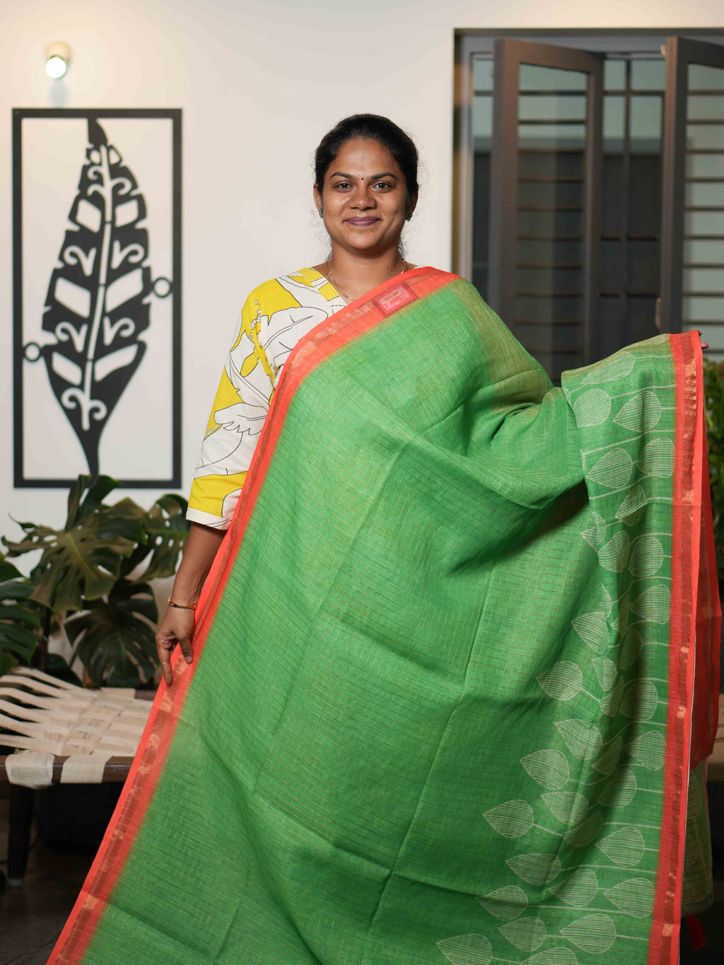 Linen Cotton Sarees Heritage Bliss / SKU216 – 6