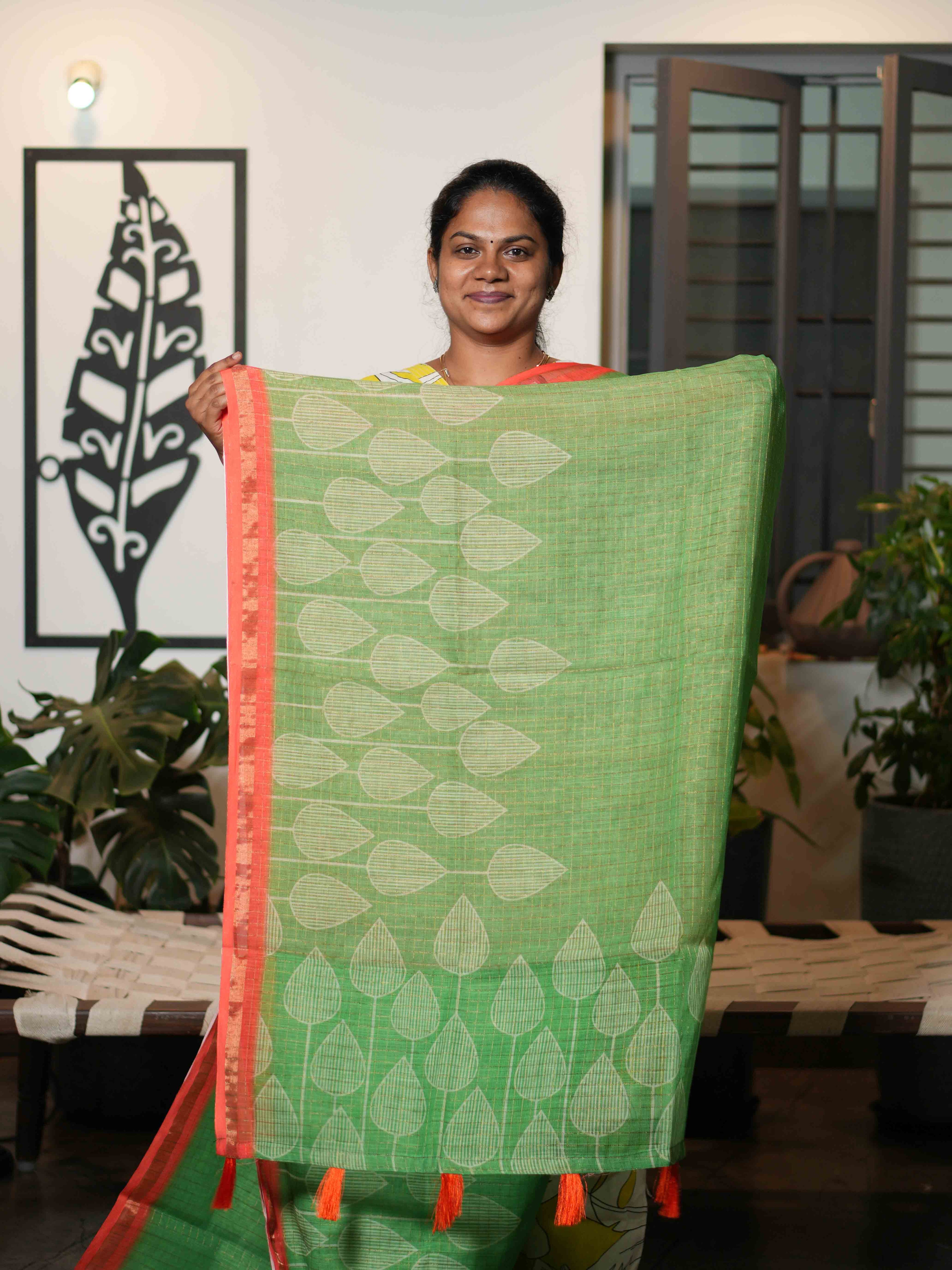 Linen Cotton Sarees Heritage Bliss / SKU216 – 6