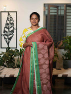 Linen Cotton Sarees Elegant Weave / SKU216 – 7
