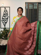 Linen Cotton Sarees Elegant Weave / SKU216 – 7