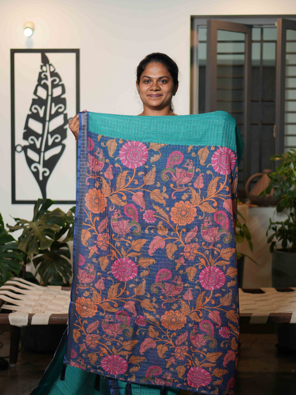 Linen Cotton Sarees Graceful Comfort / SKU216 – 9