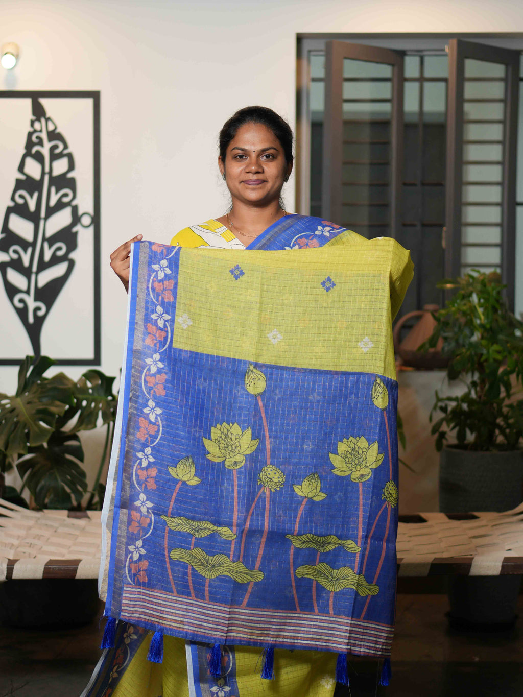 Linen Cotton Sarees Natural Elegance / SKU216 – 11