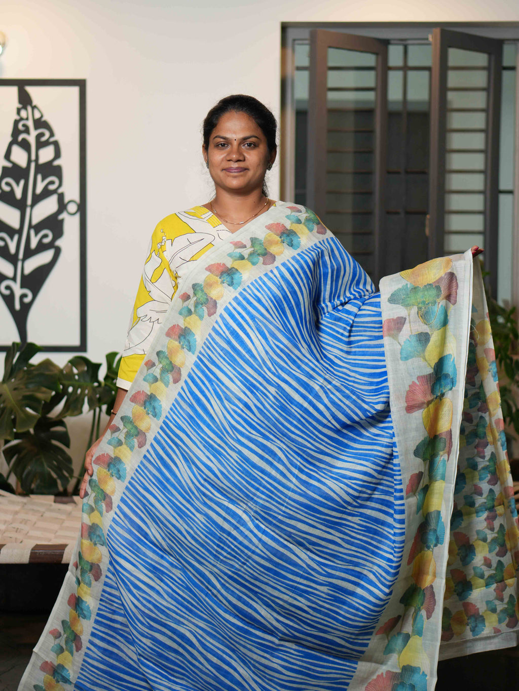 Linen Cotton Sarees Everyday Charm / SKU216 – 1