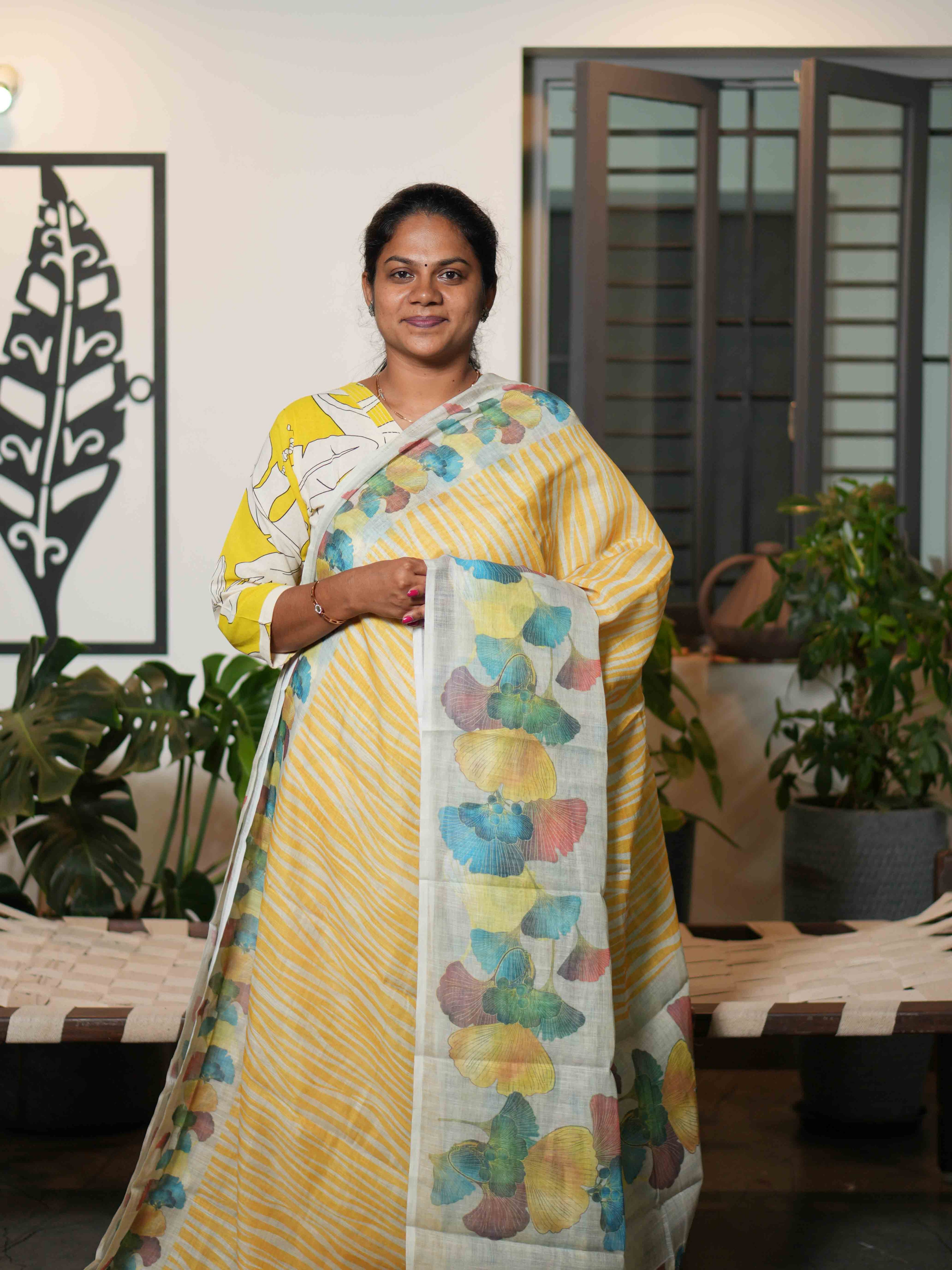 Linen Cotton Sarees Heritage Comfort / SKU216 – 2