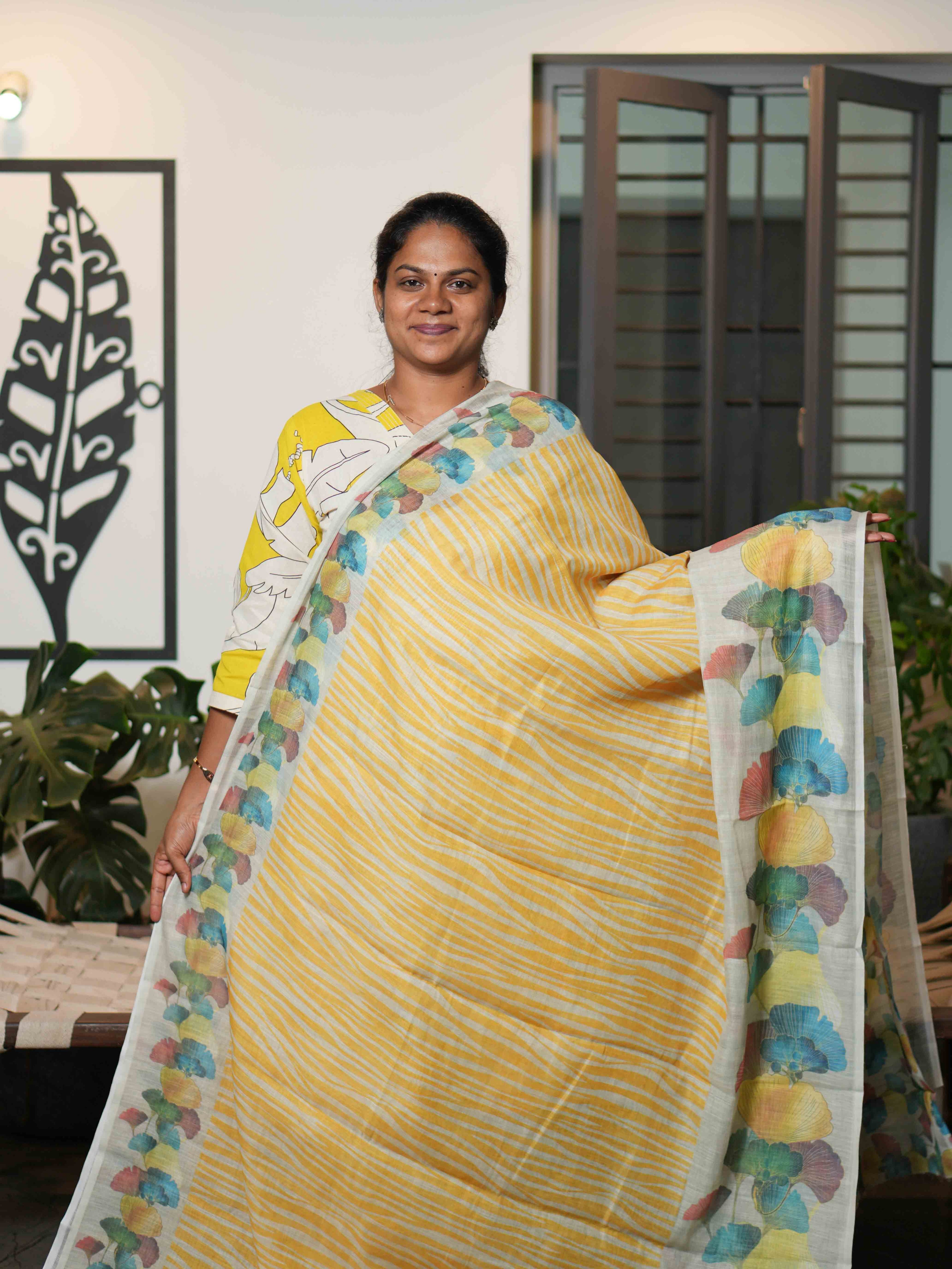Linen Cotton Sarees Heritage Comfort / SKU216 – 2