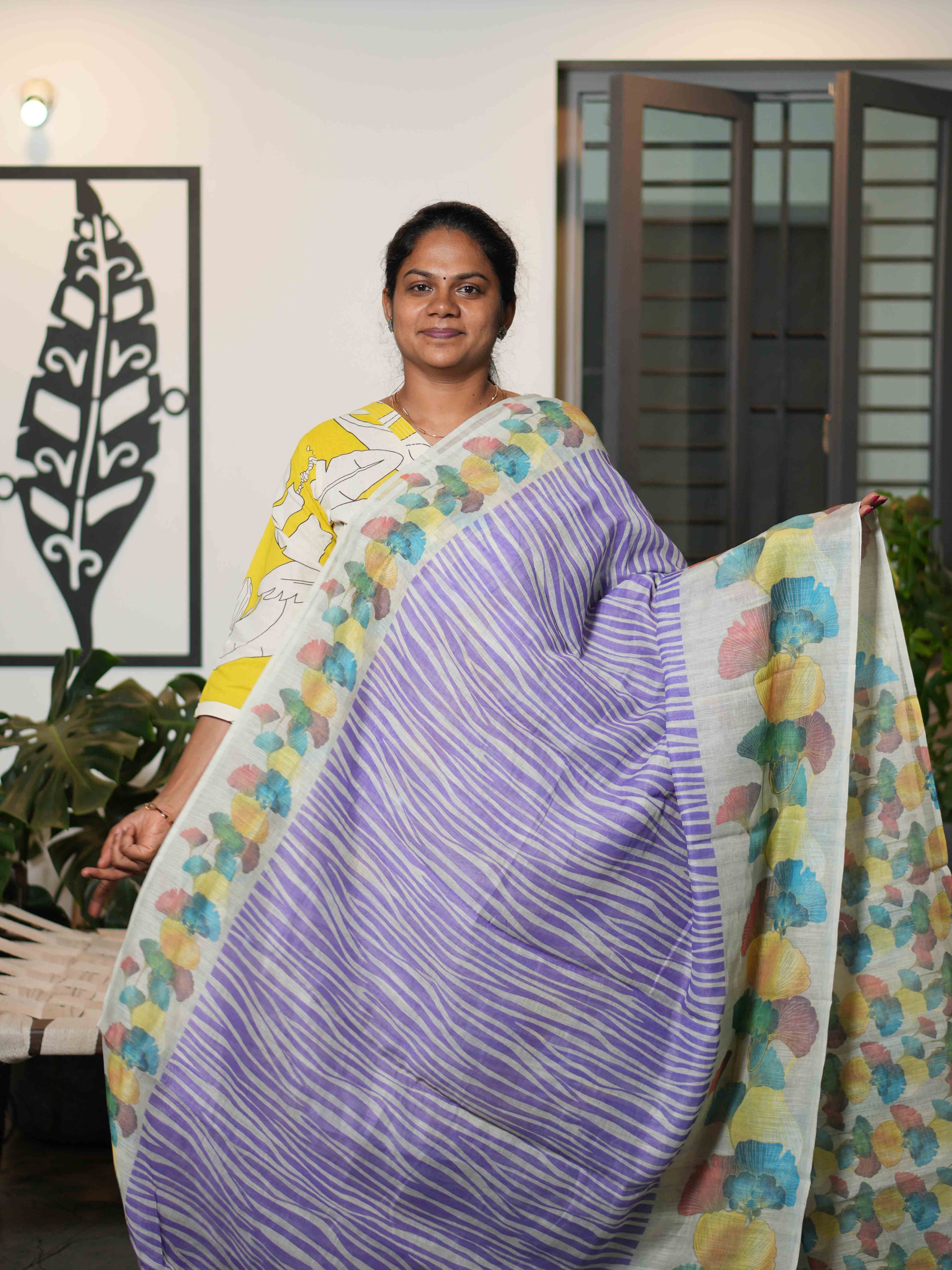 Linen Cotton Sarees Classic Harmony / SKU216 – 5