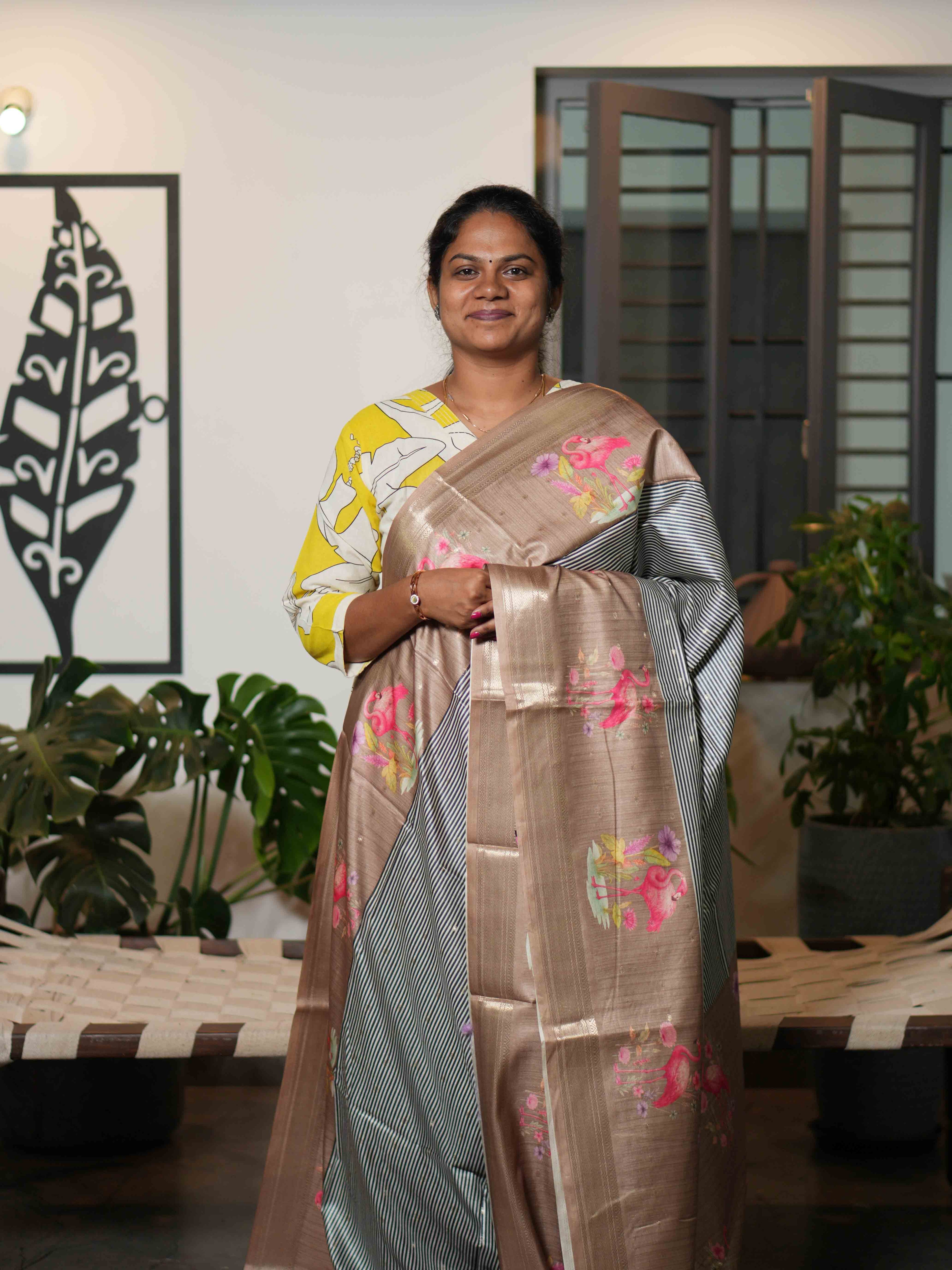 Printed Tussar Sarees Artistic Grace / SKU201 – 10