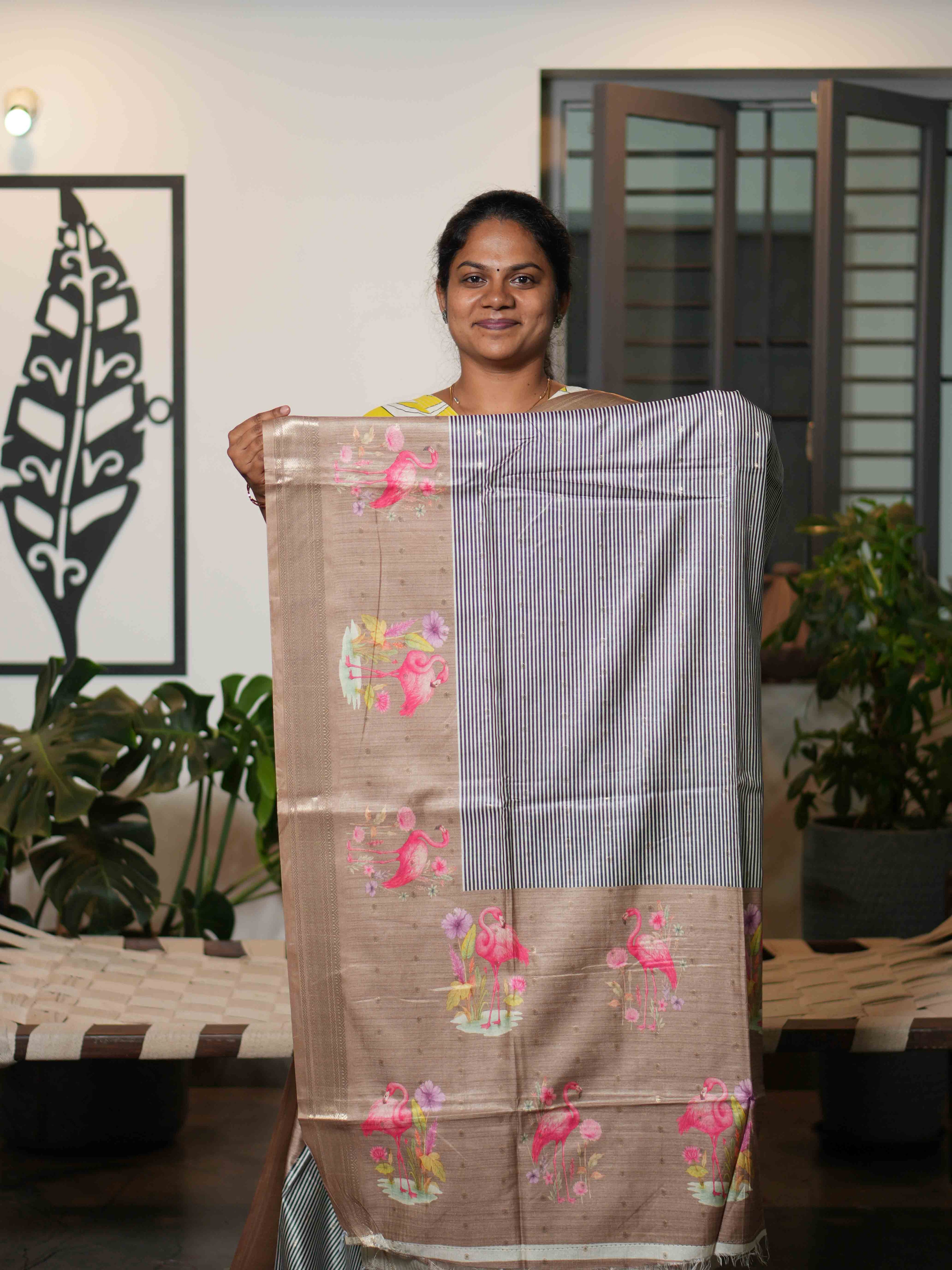Printed Tussar Sarees Artistic Grace / SKU201 – 10