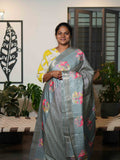 Printed Tussar Sarees Floral Charm / SKU201 – 11