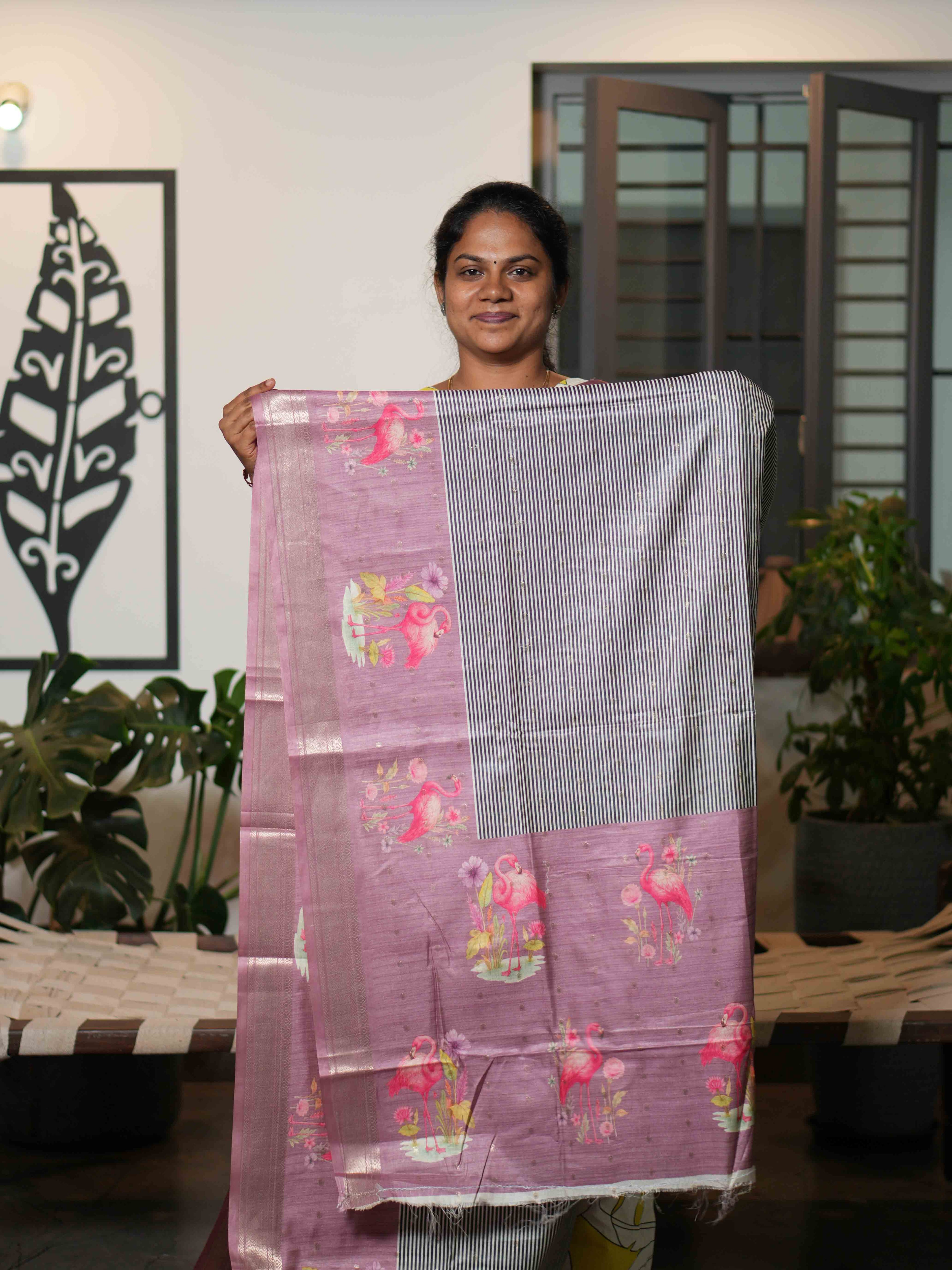 Printed Tussar Sarees Elegant Canvas / SKU201 – 12