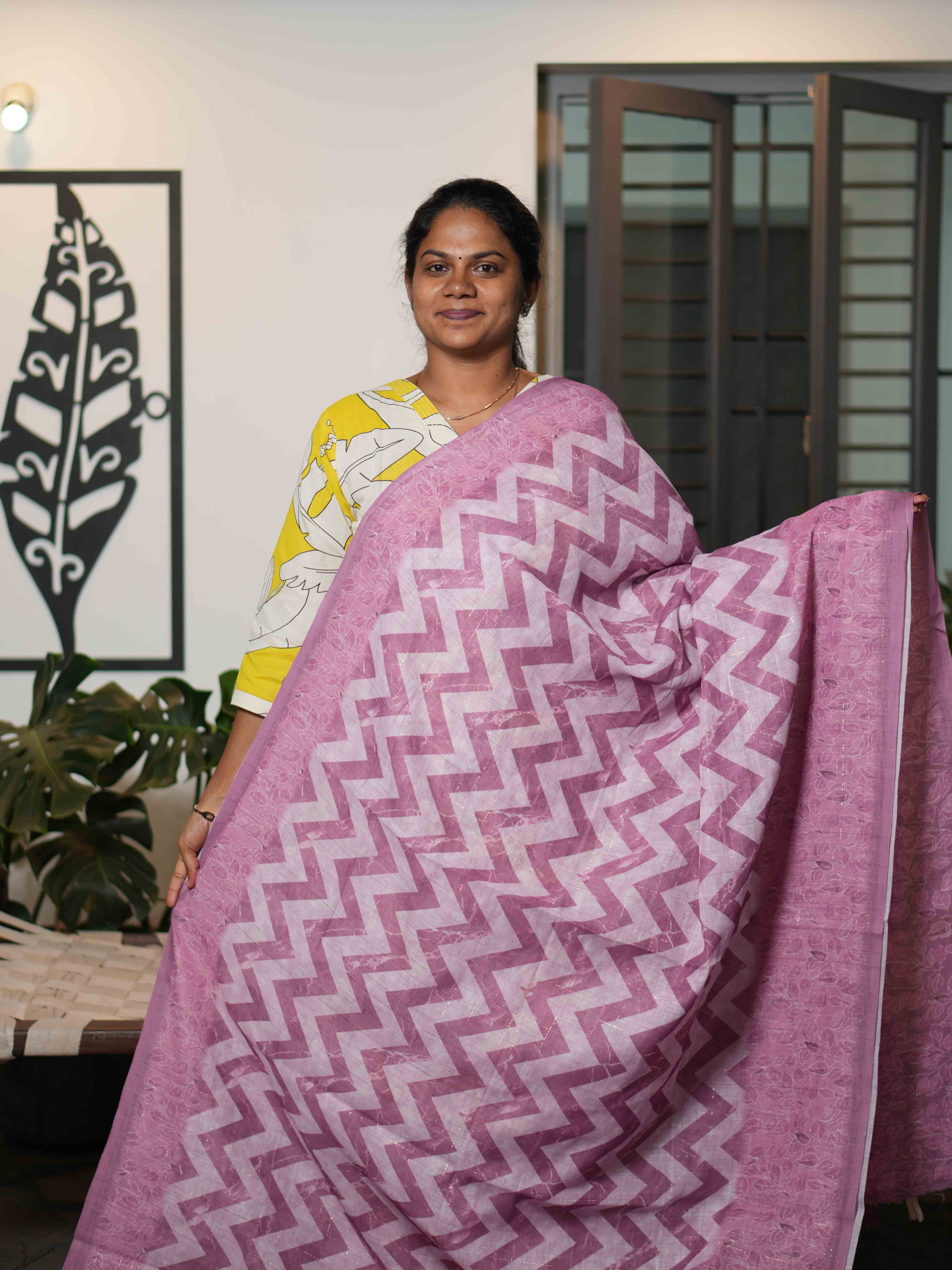 Linen Cotton Sarees Graceful Breeze / SKU201 – 7