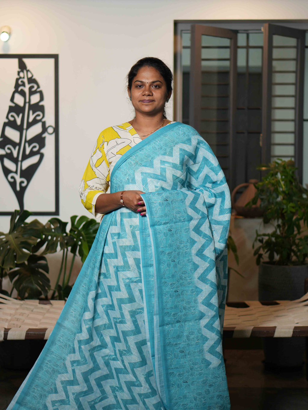 Linen Cotton Sarees Timeless Comfort / SKU201 – 8