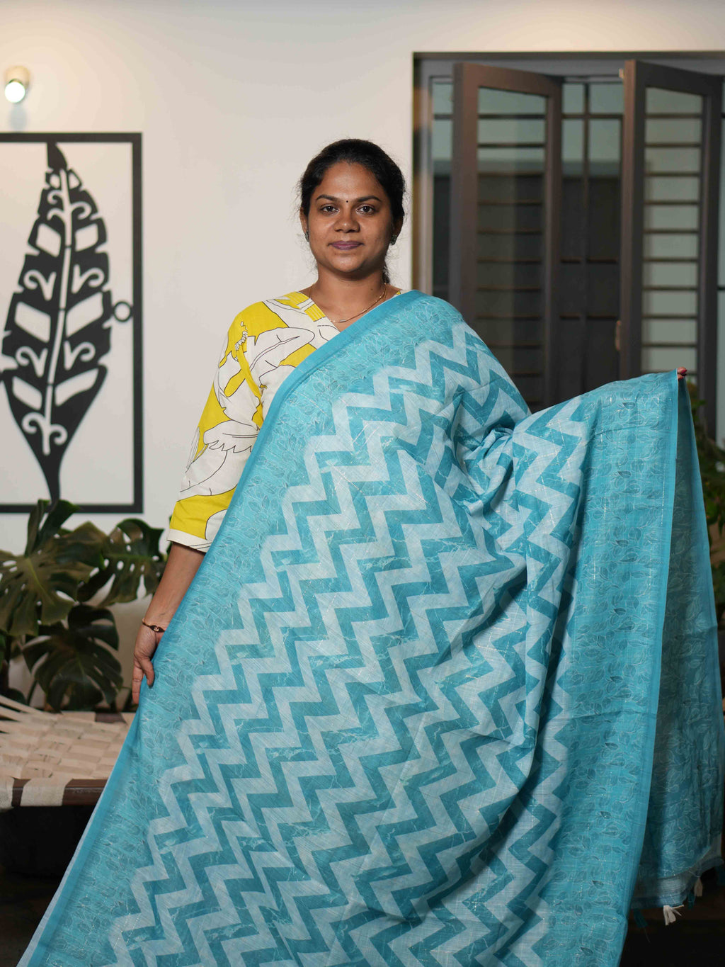 Linen Cotton Sarees Timeless Comfort / SKU201 – 8