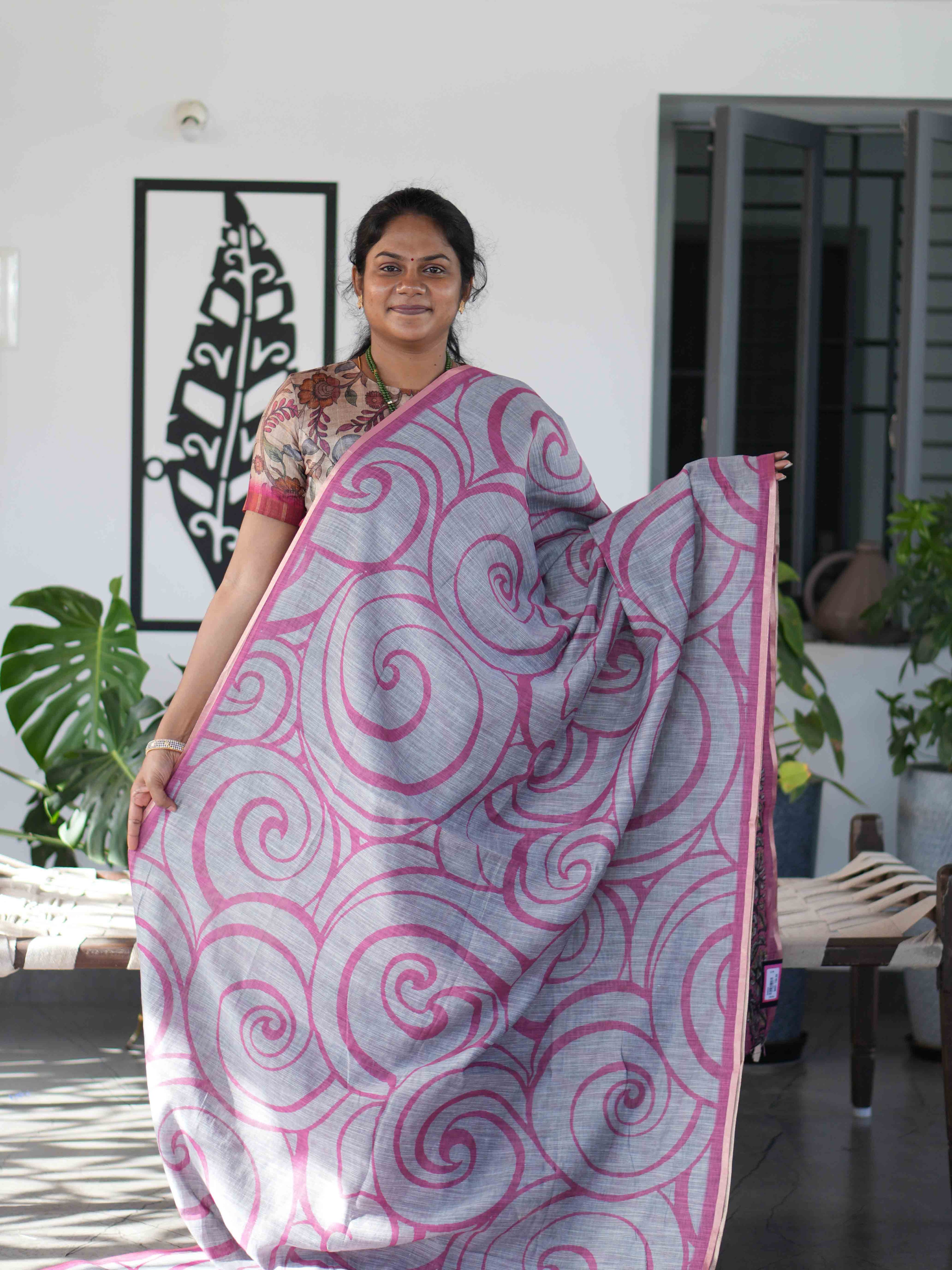Linen Cotton Sarees Breezy Comfort / SKU230 – 1