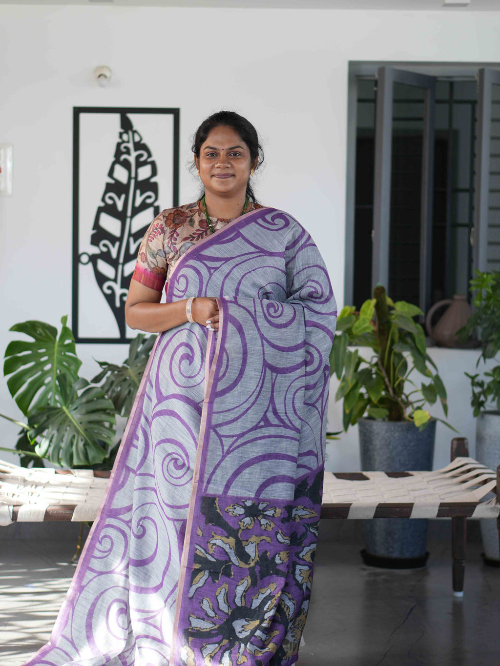 Linen Cotton Sarees Natural Weave / SKU230 – 2
