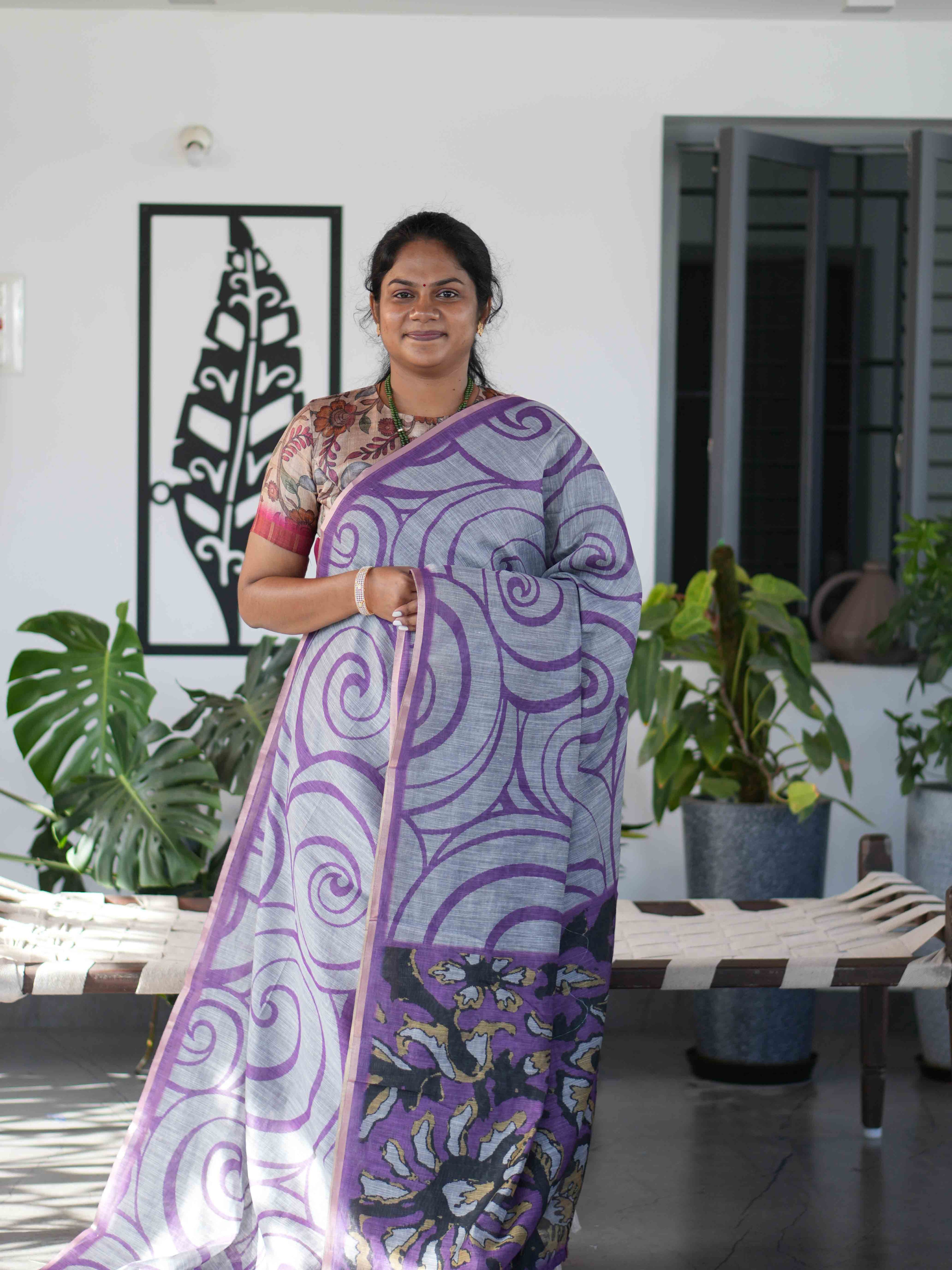 Linen Cotton Sarees Natural Weave / SKU230 – 2