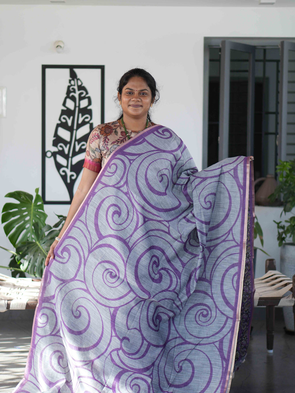 Linen Cotton Sarees Natural Weave / SKU230 – 2